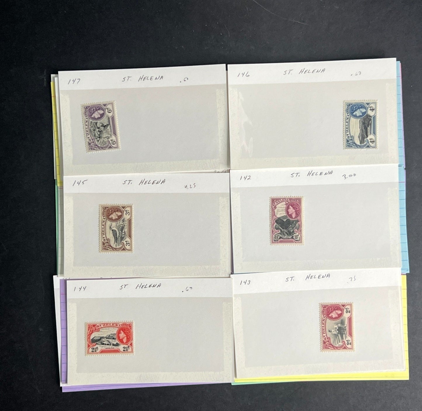 St. Helena Stamp Collection Dealer Cards $99 CV Mint & Used ZAYIX