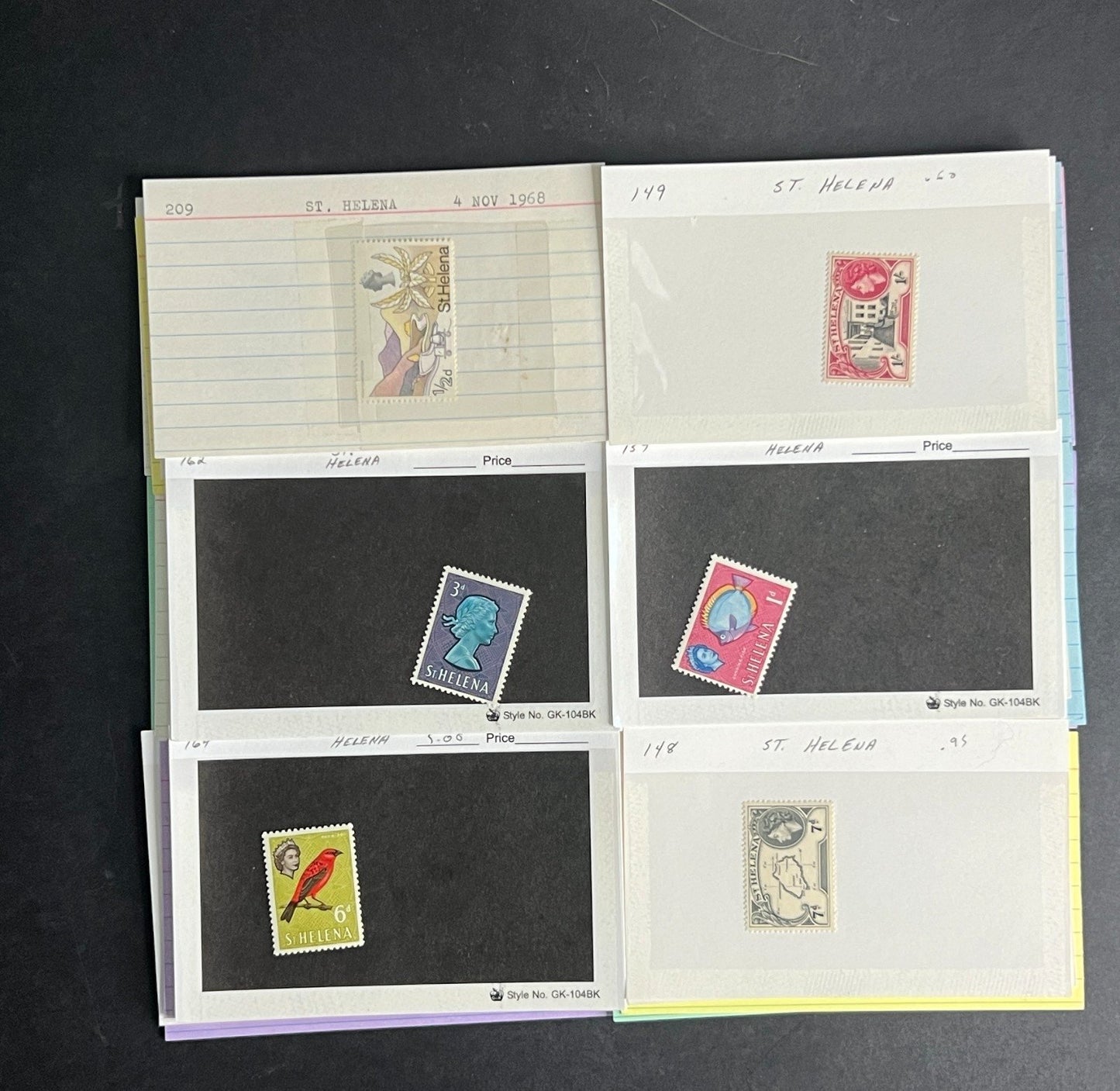 St. Helena Stamp Collection Dealer Cards $99 CV Mint & Used ZAYIX