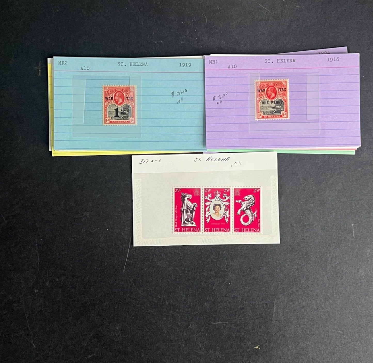 St. Helena Stamp Collection Dealer Cards $99 CV Mint & Used ZAYIX