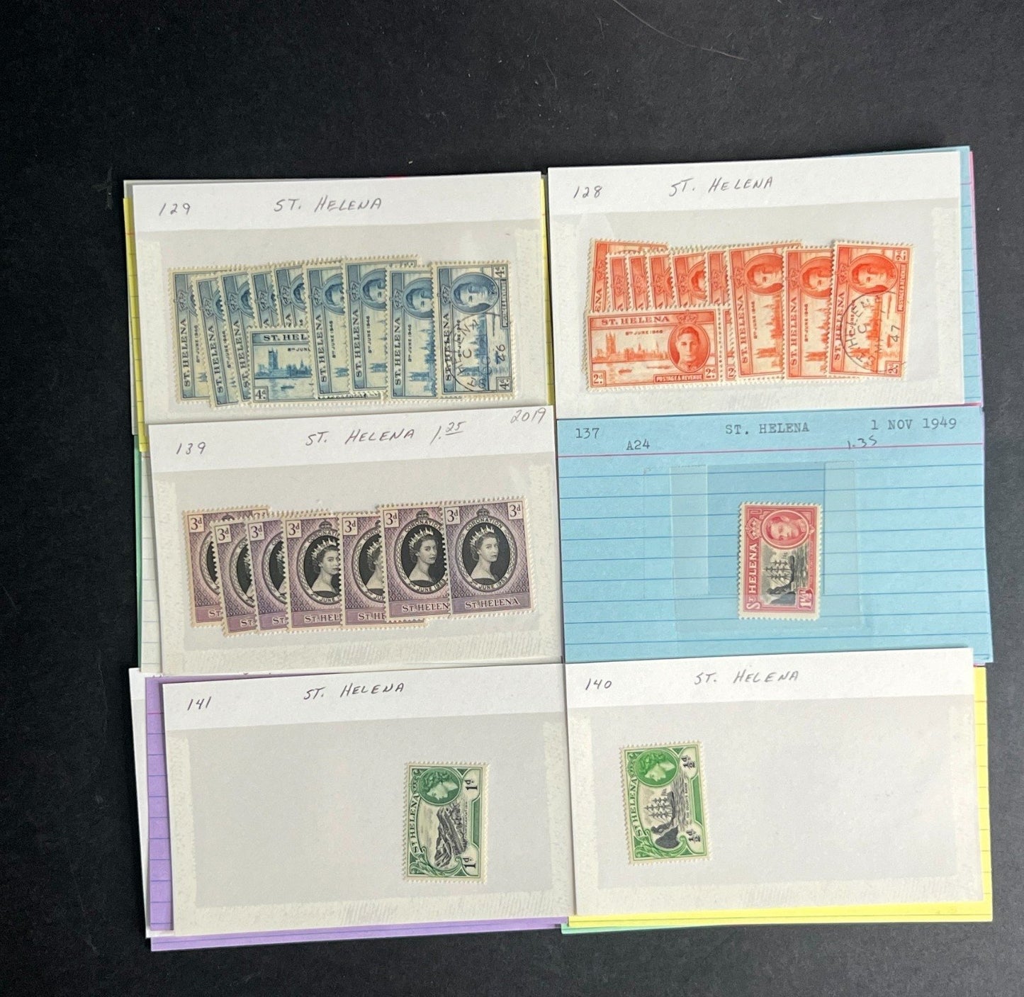 St. Helena Stamp Collection Dealer Cards $99 CV Mint & Used ZAYIX