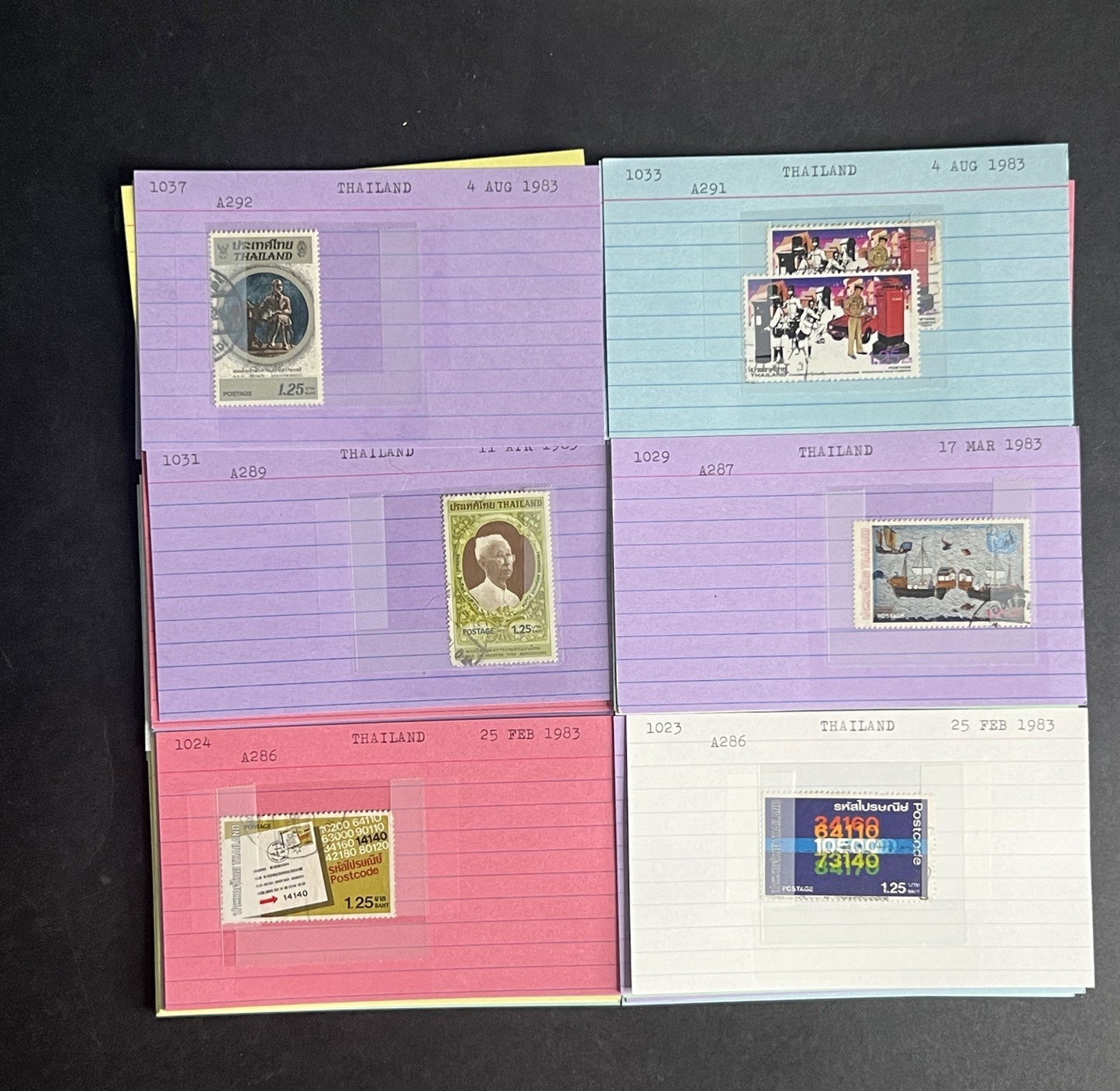 Thailand Stamp Collection Dealer Cards $213 CV Mint & Used ZAYIX