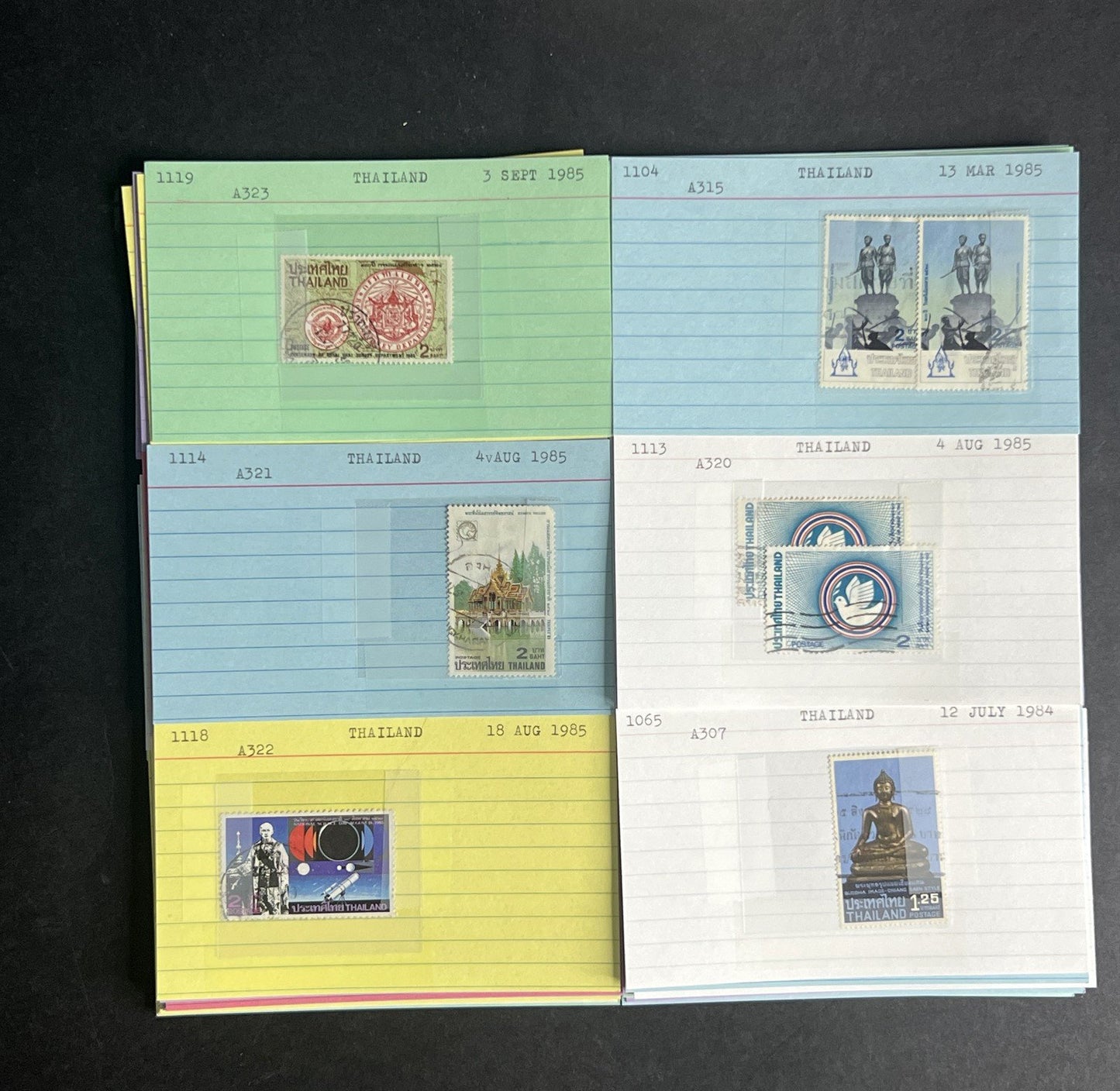 Thailand Stamp Collection Dealer Cards $213 CV Mint & Used ZAYIX