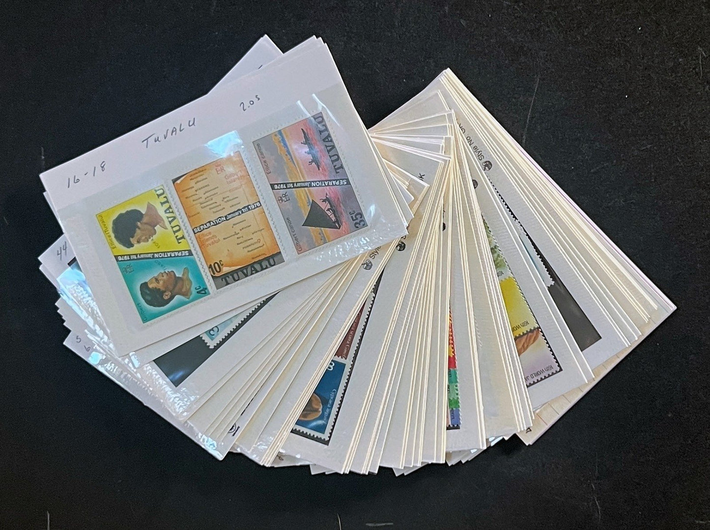Tuvalu Stamp Collection Dealer Cards $174 CV Mint & Used ZAYIX