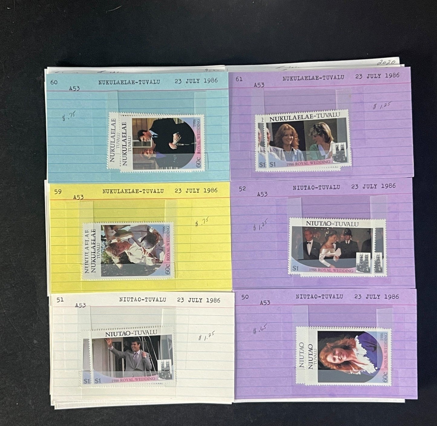Tuvalu Stamp Collection Dealer Cards $174 CV Mint & Used ZAYIX