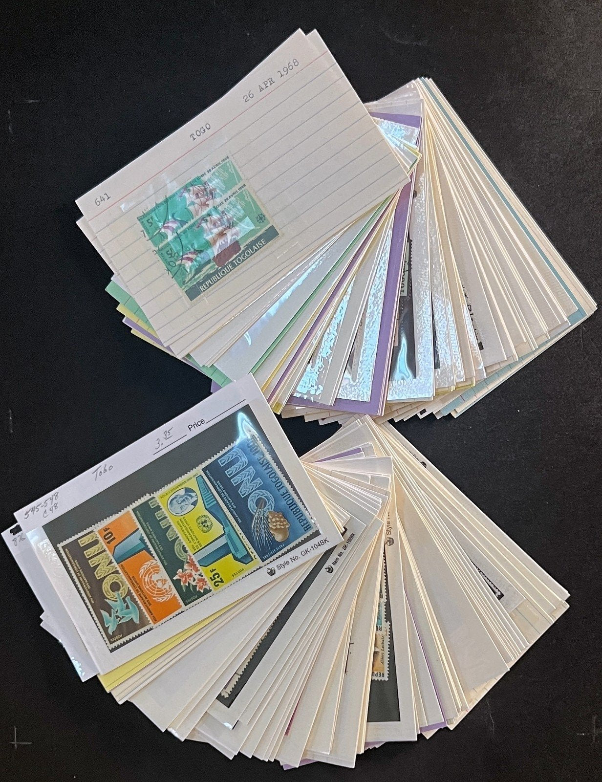 Togo Stamp Collection Dealer Cards $83 CV Mint & Used ZAYIX