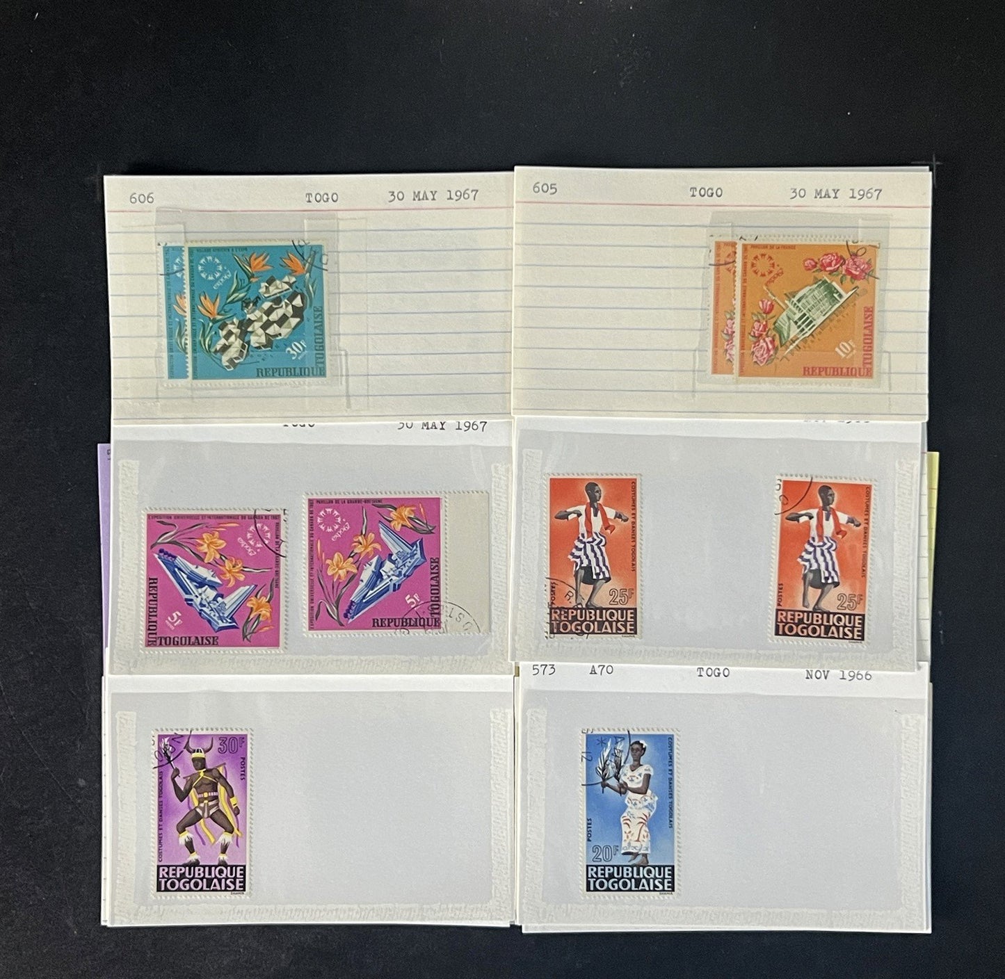 Togo Stamp Collection Dealer Cards $83 CV Mint & Used ZAYIX