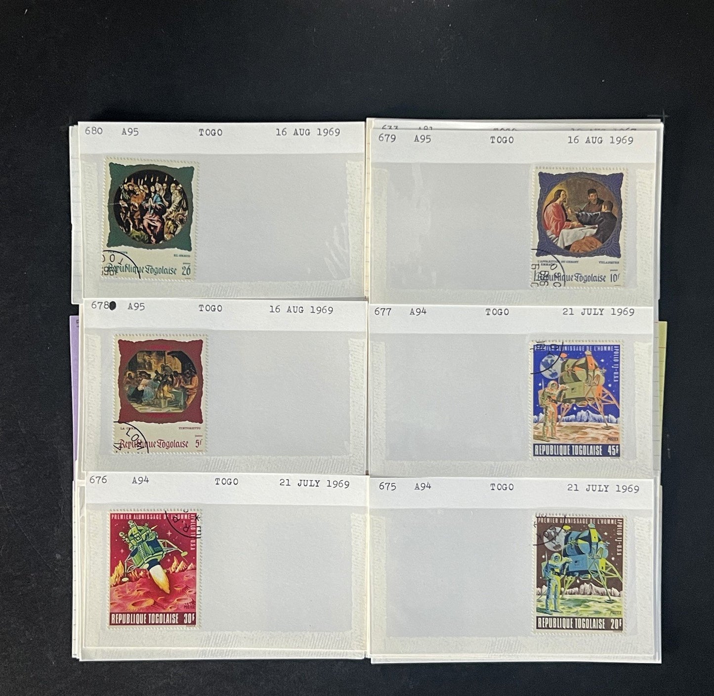 Togo Stamp Collection Dealer Cards $83 CV Mint & Used ZAYIX