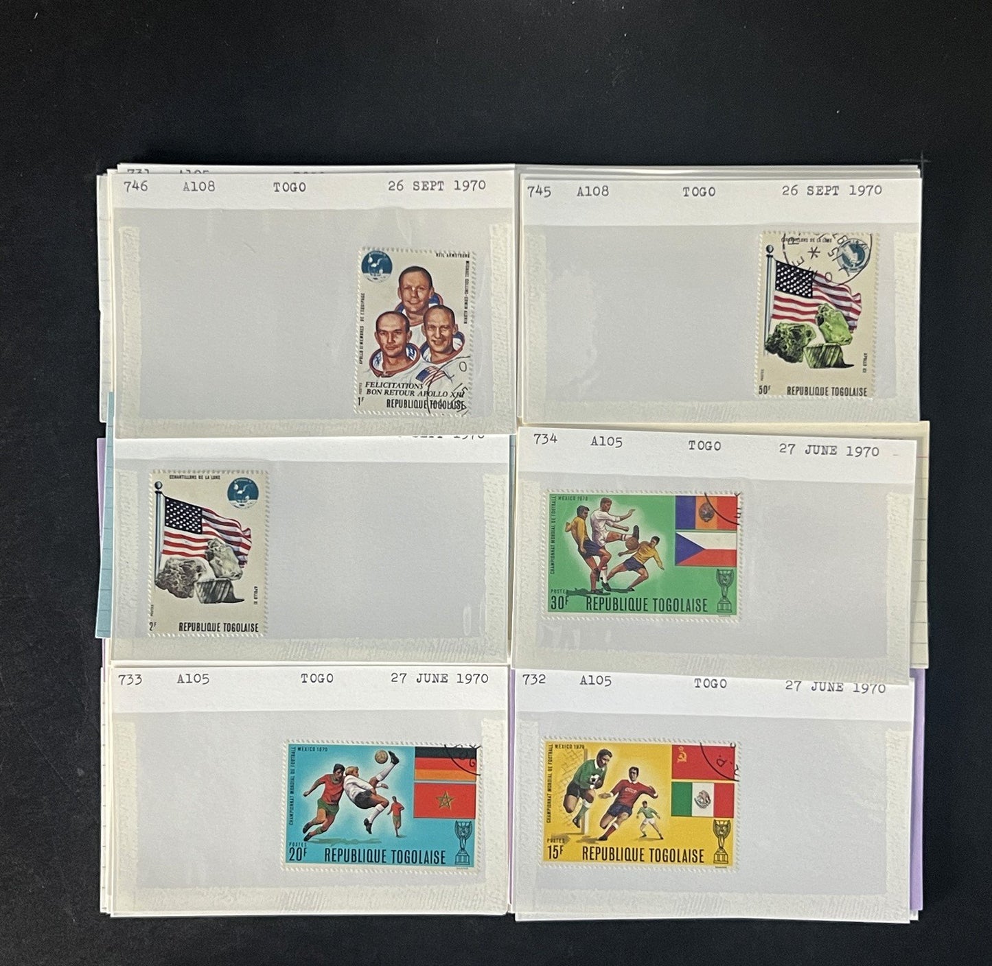 Togo Stamp Collection Dealer Cards $83 CV Mint & Used ZAYIX