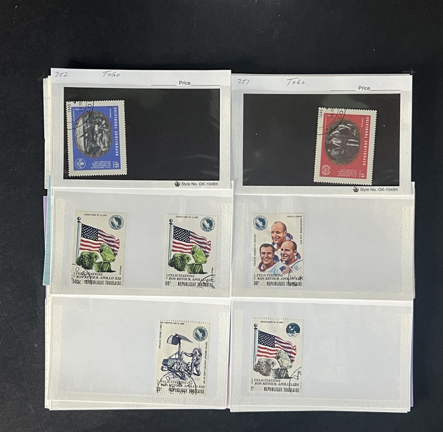 Togo Stamp Collection Dealer Cards $83 CV Mint & Used ZAYIX