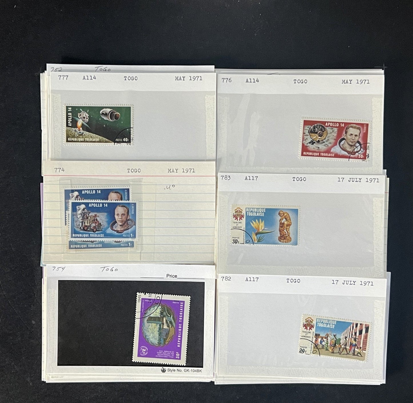 Togo Stamp Collection Dealer Cards $83 CV Mint & Used ZAYIX