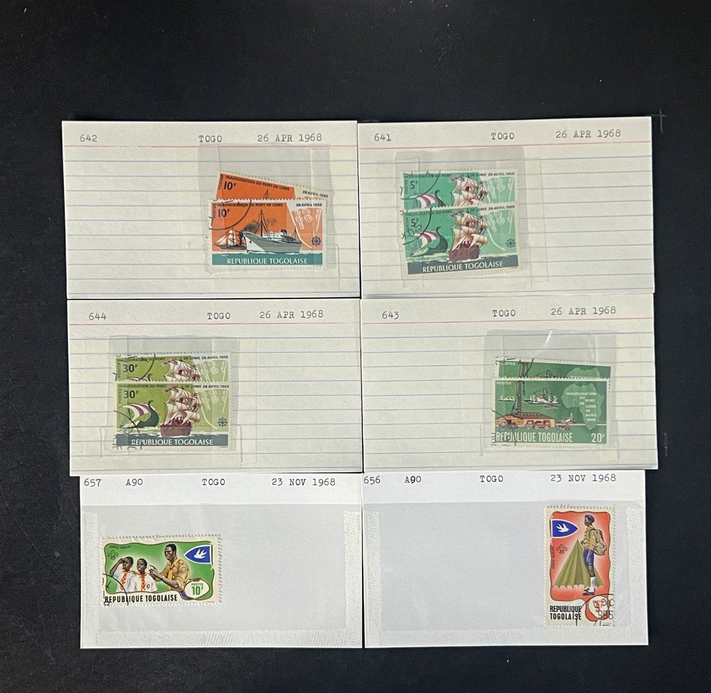 Togo Stamp Collection Dealer Cards $83 CV Mint & Used ZAYIX