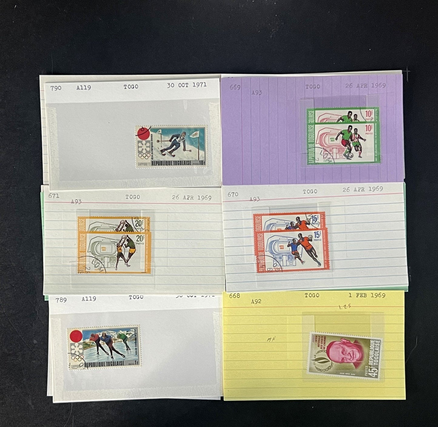 Togo Stamp Collection Dealer Cards $83 CV Mint & Used ZAYIX