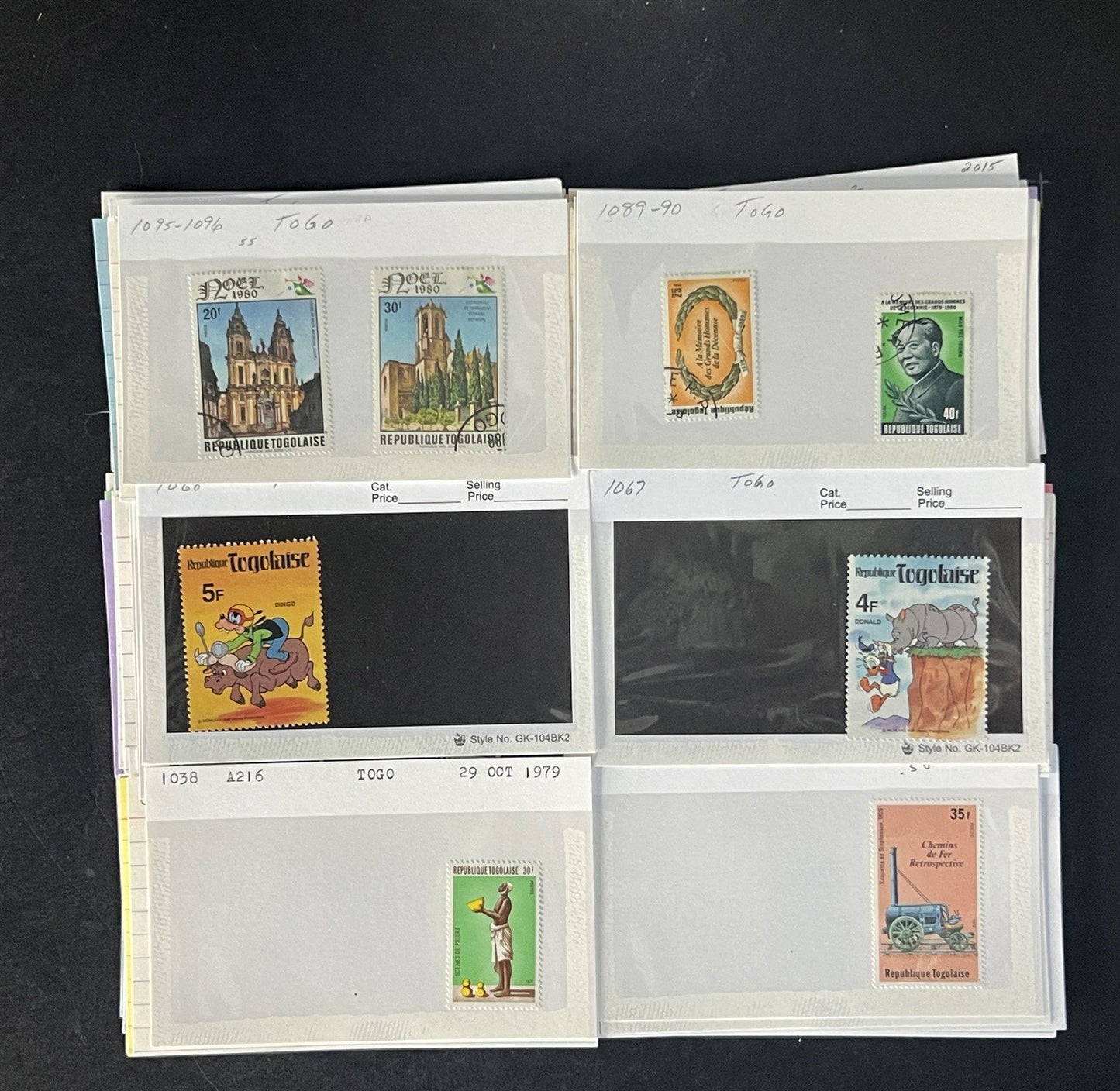 Togo Stamp Collection Dealer Cards $83 CV Mint & Used ZAYIX
