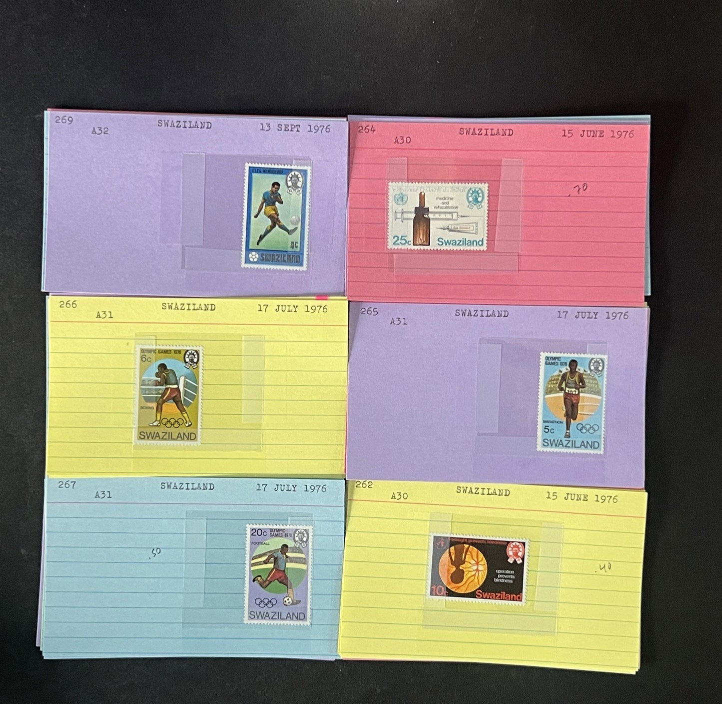 Swaziland Stamp Collection Dealer Cards $179 CV Mint & Used ZAYIX