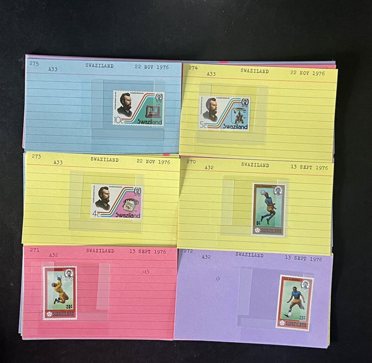 Swaziland Stamp Collection Dealer Cards $179 CV Mint & Used ZAYIX