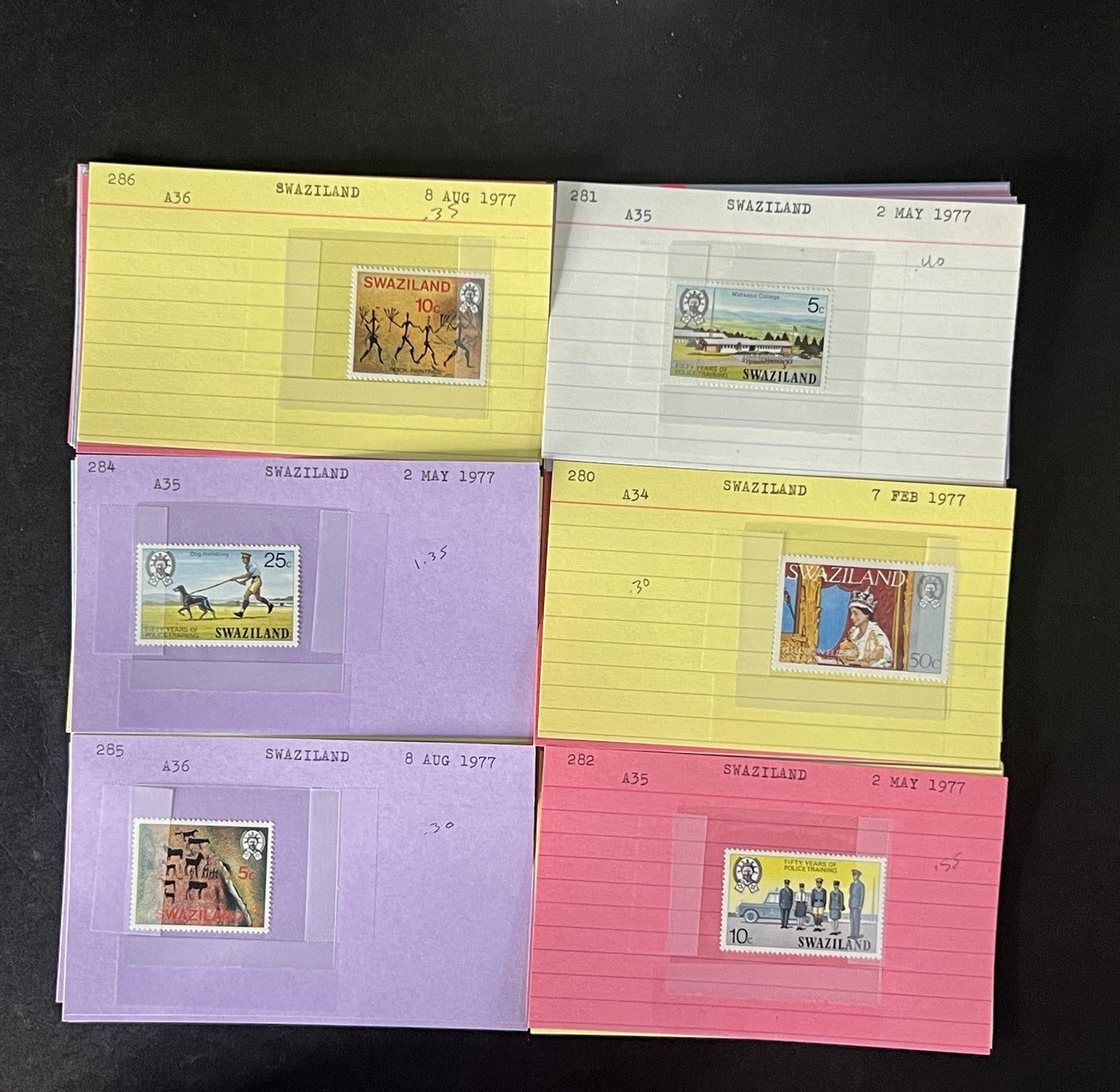 Swaziland Stamp Collection Dealer Cards $179 CV Mint & Used ZAYIX