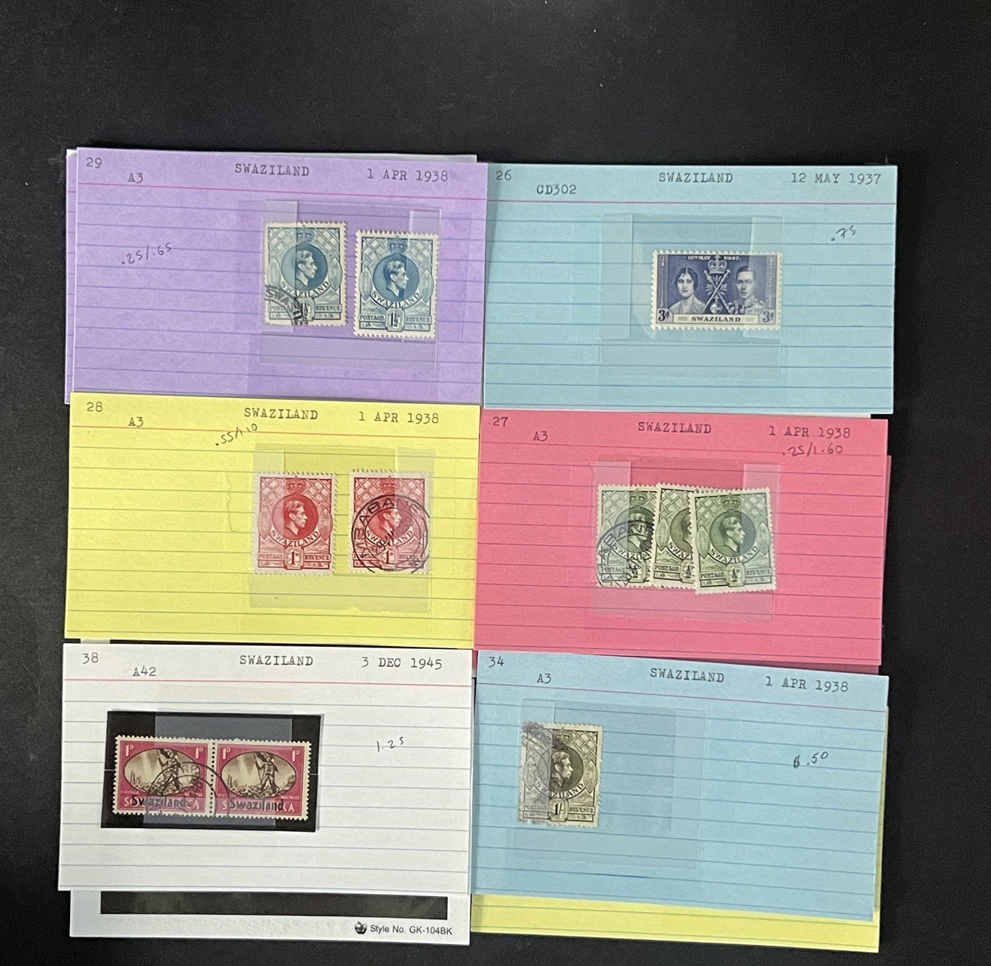 Swaziland Stamp Collection Dealer Cards $179 CV Mint & Used ZAYIX
