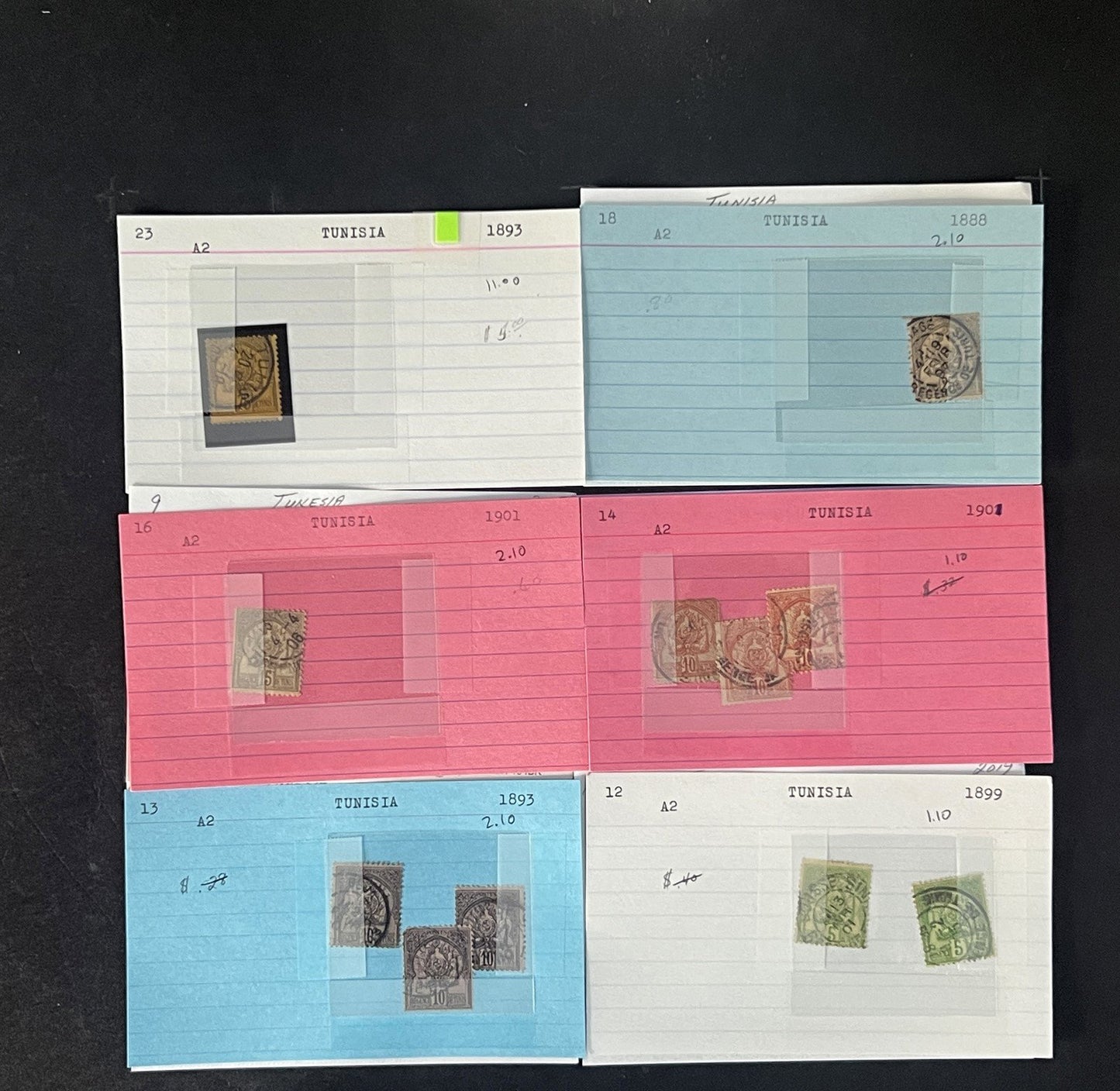 Tunisia Stamp Collection Dealer Cards $219 CV Mint & Used ZAYIX