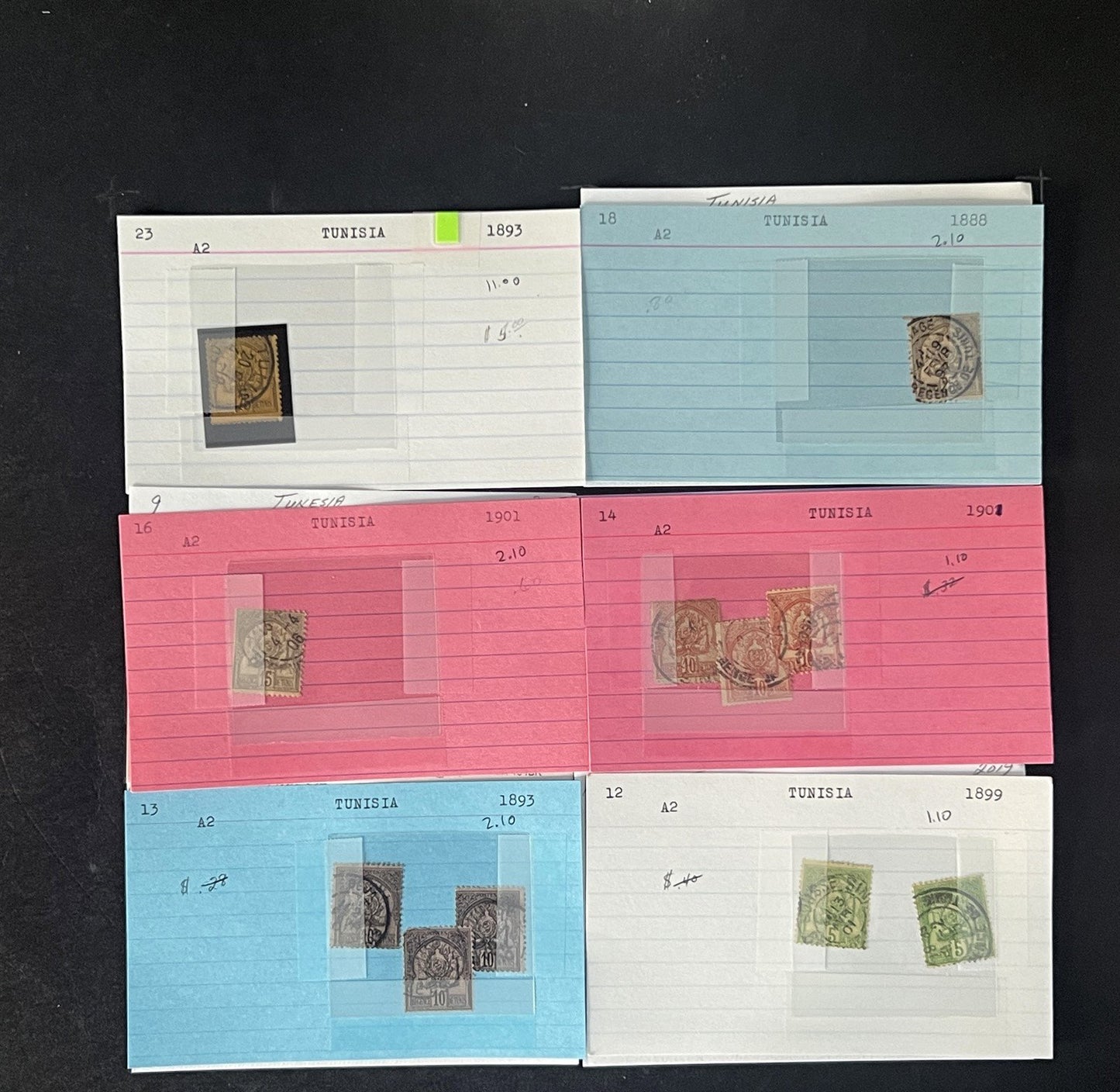 Tunisia Stamp Collection Dealer Cards $219 CV Mint & Used ZAYIX
