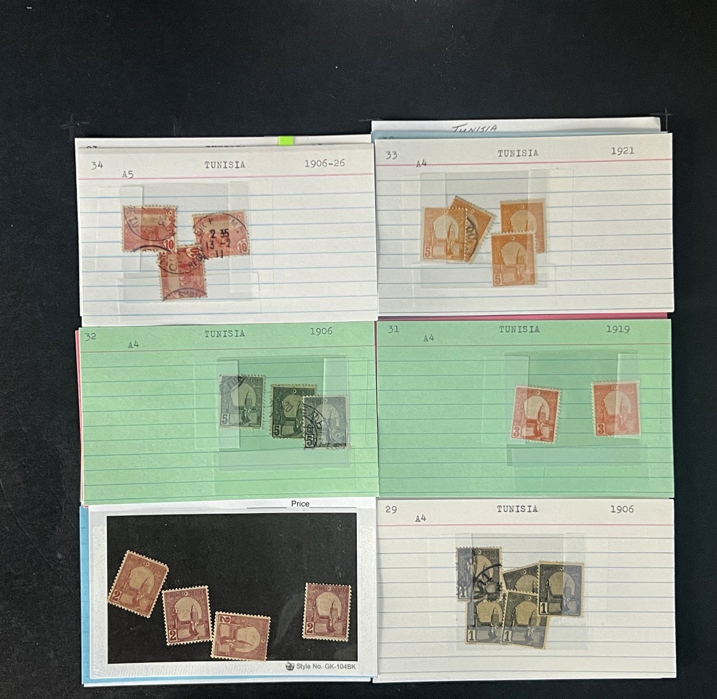 Tunisia Stamp Collection Dealer Cards $219 CV Mint & Used ZAYIX