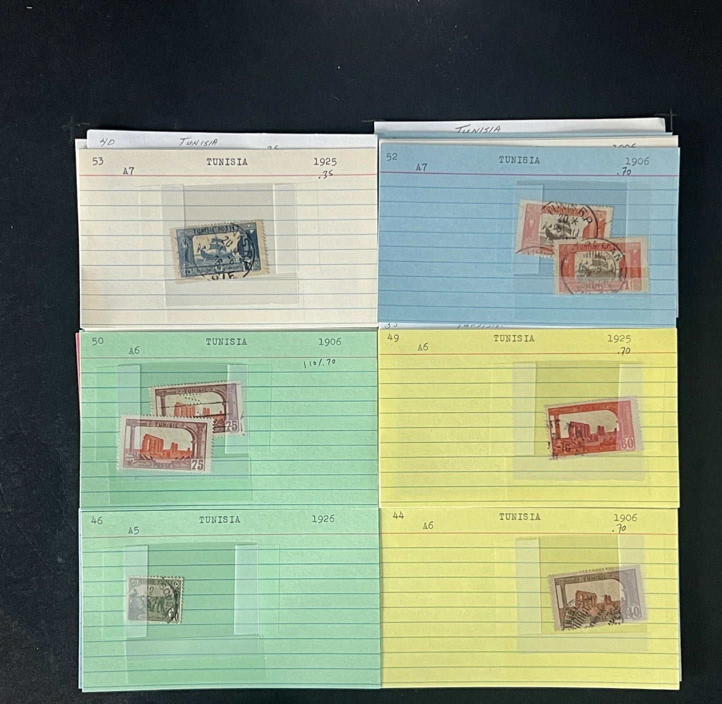 Tunisia Stamp Collection Dealer Cards $219 CV Mint & Used ZAYIX