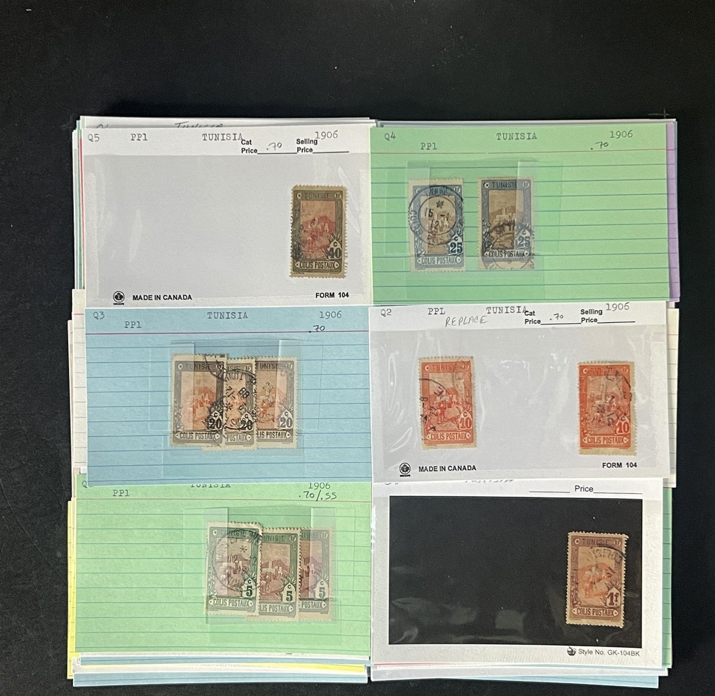 Tunisia Stamp Collection Dealer Cards $219 CV Mint & Used ZAYIX