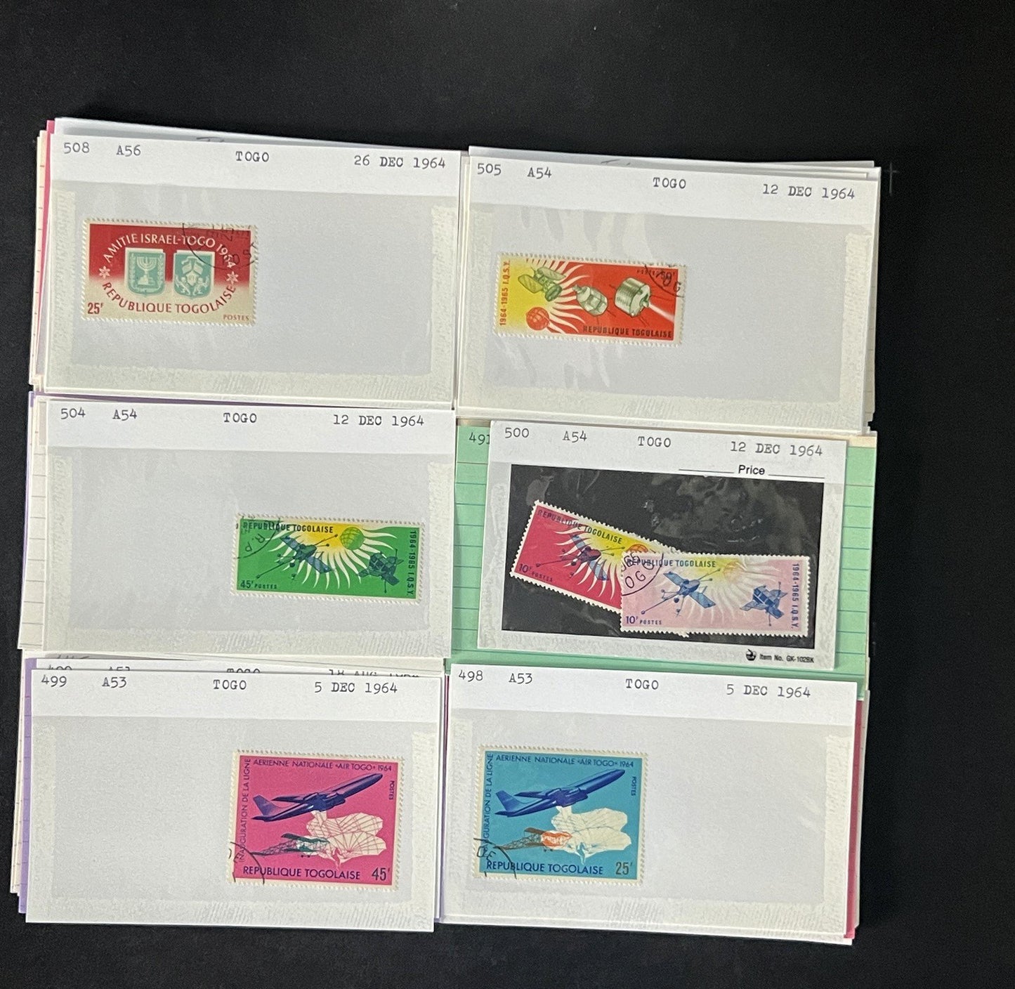 Togo Stamp Collection Dealer Cards $117 CV Mint & Used ZAYIX