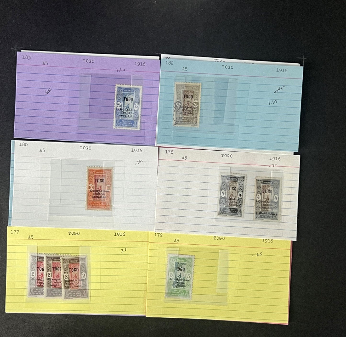 Togo Stamp Collection Dealer Cards $117 CV Mint & Used ZAYIX