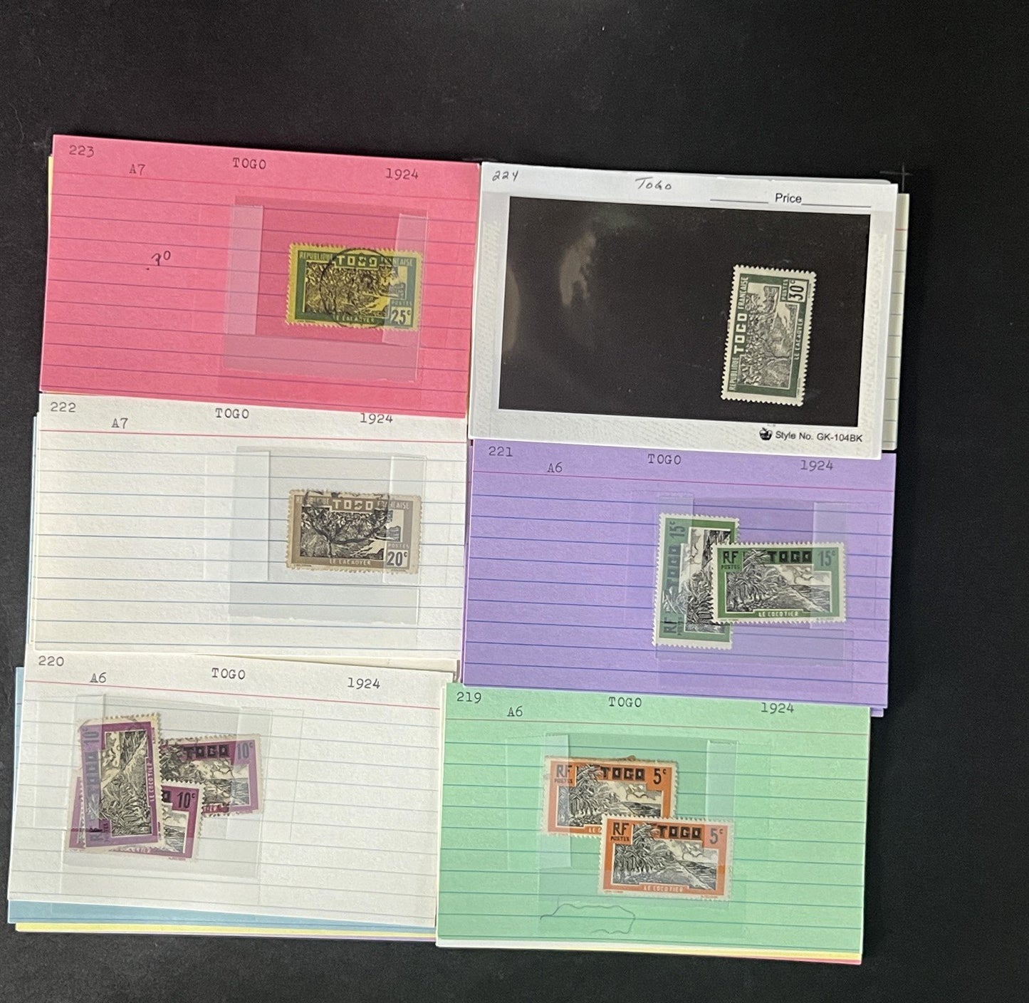 Togo Stamp Collection Dealer Cards $117 CV Mint & Used ZAYIX