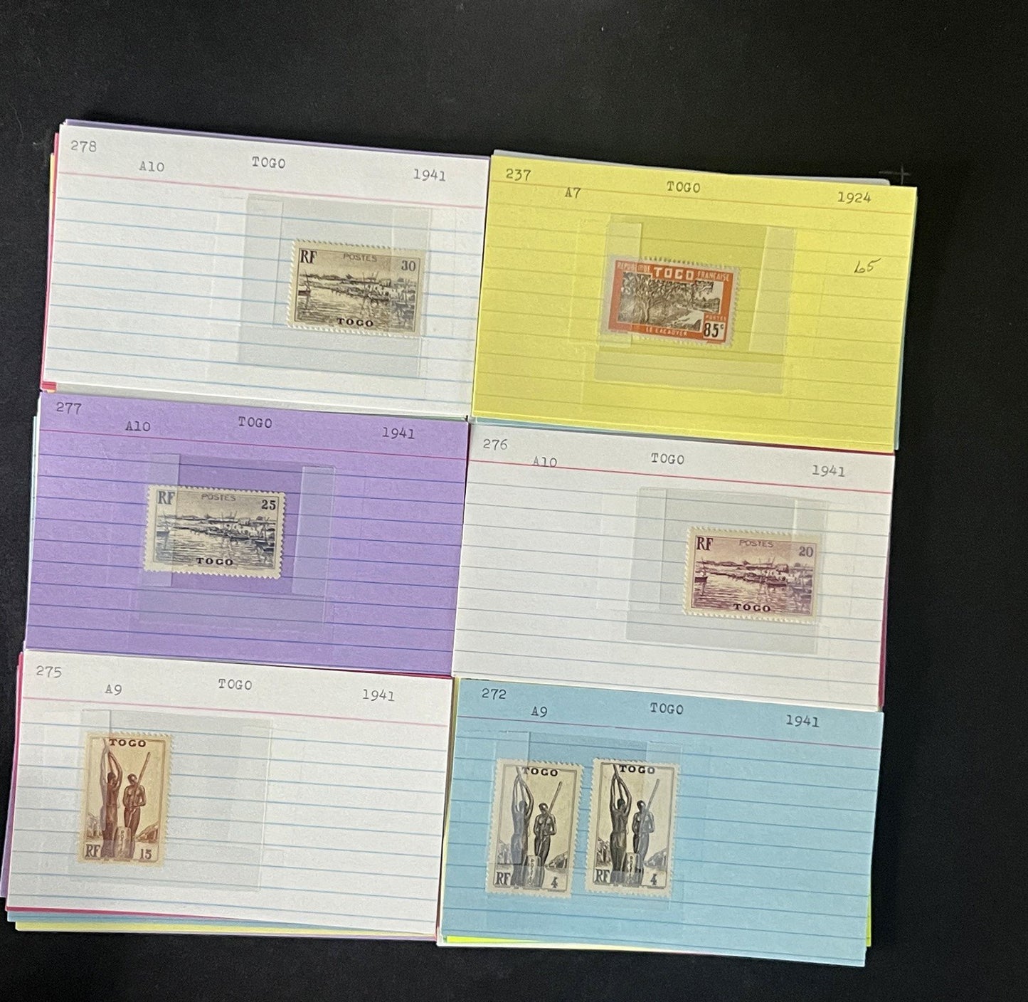 Togo Stamp Collection Dealer Cards $117 CV Mint & Used ZAYIX