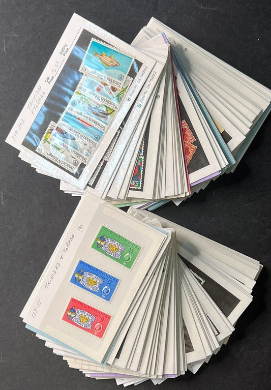 Trinidad & Tobago Stamp Collection Dealer Cards $323 CV Mint & Used ZAYIX