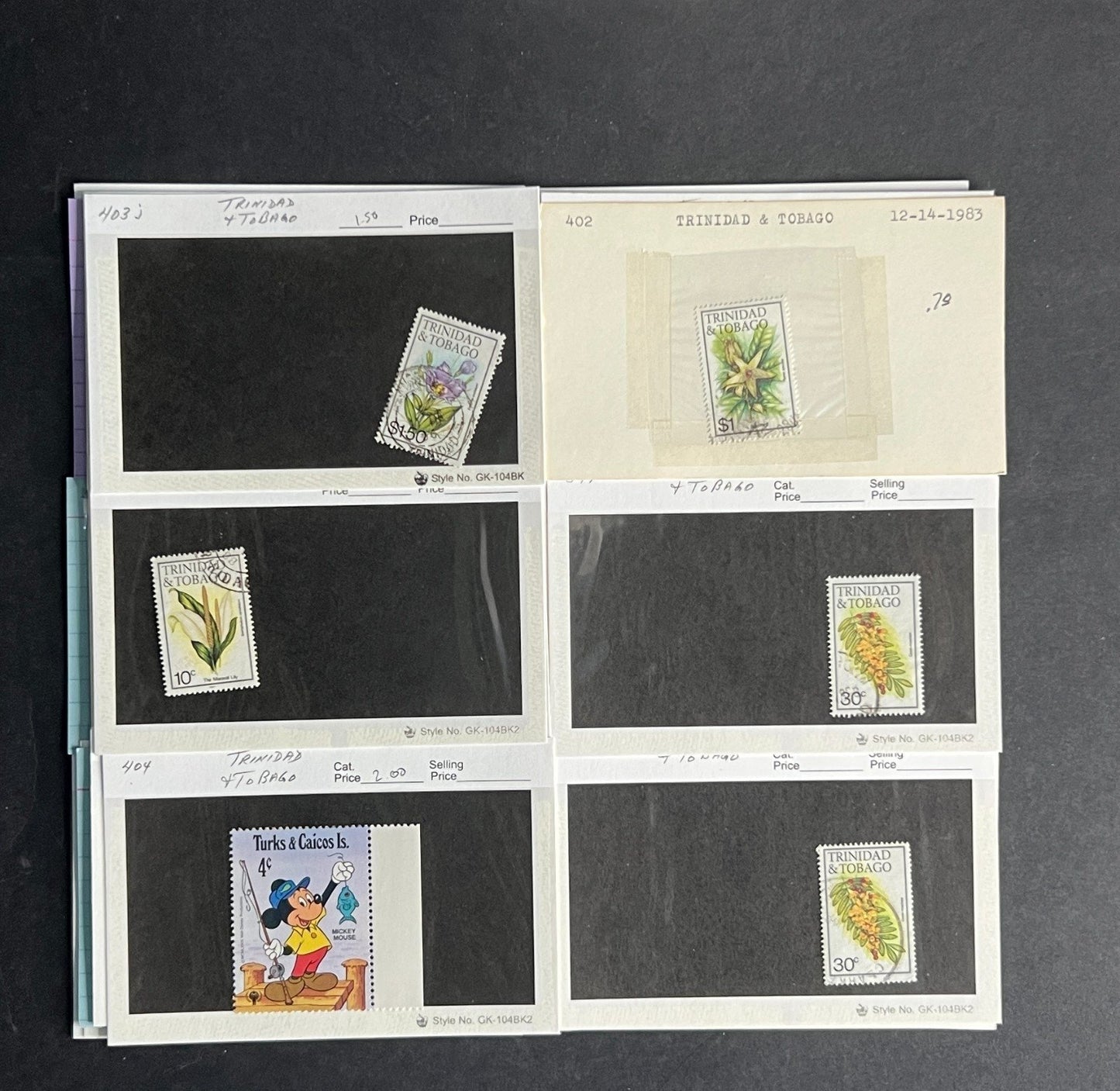 Trinidad & Tobago Stamp Collection Dealer Cards $323 CV Mint & Used ZAYIX