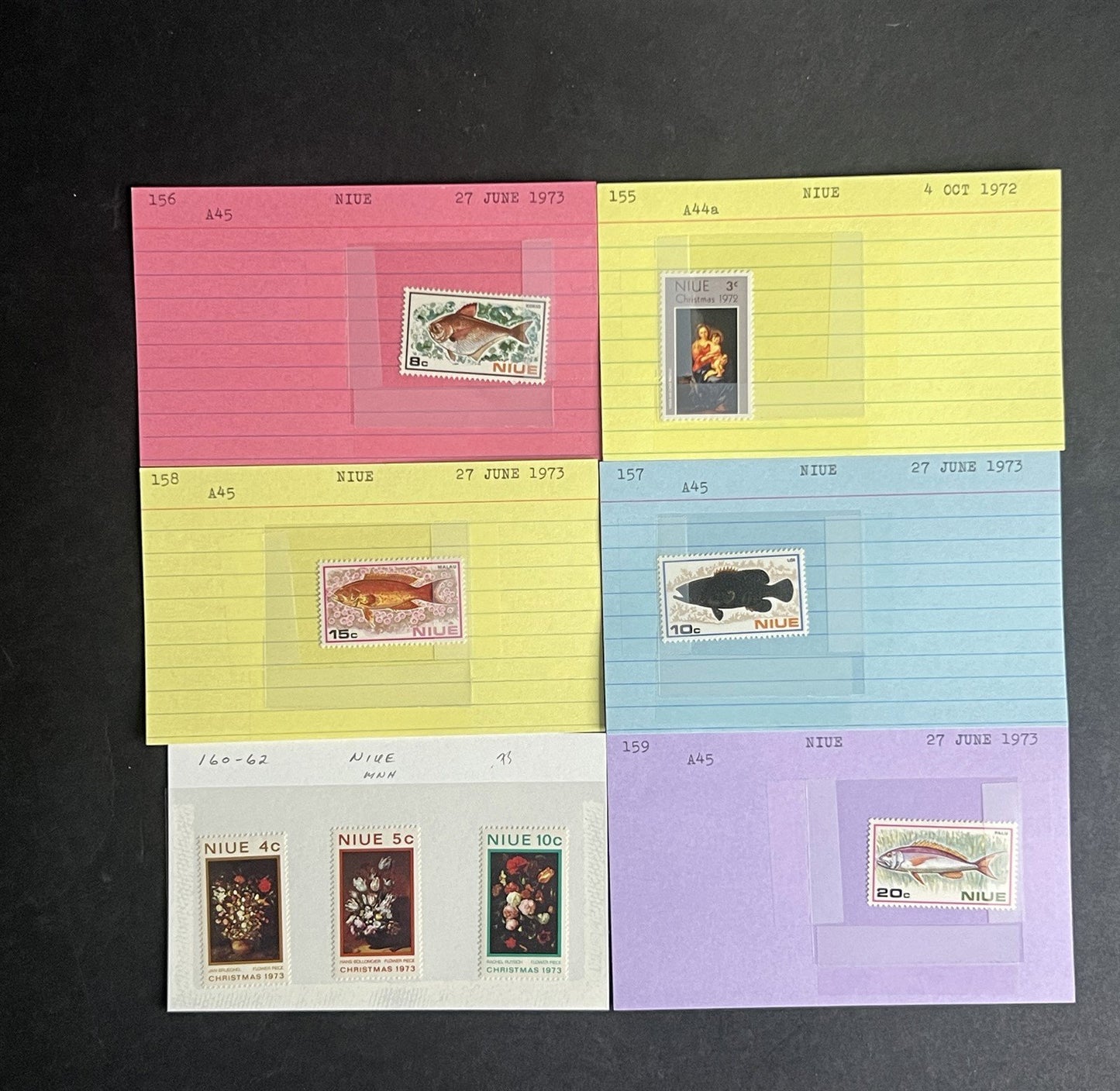 Niue Stamp Collection Dealer Cards $239 CV Mint & Used ZAYIX