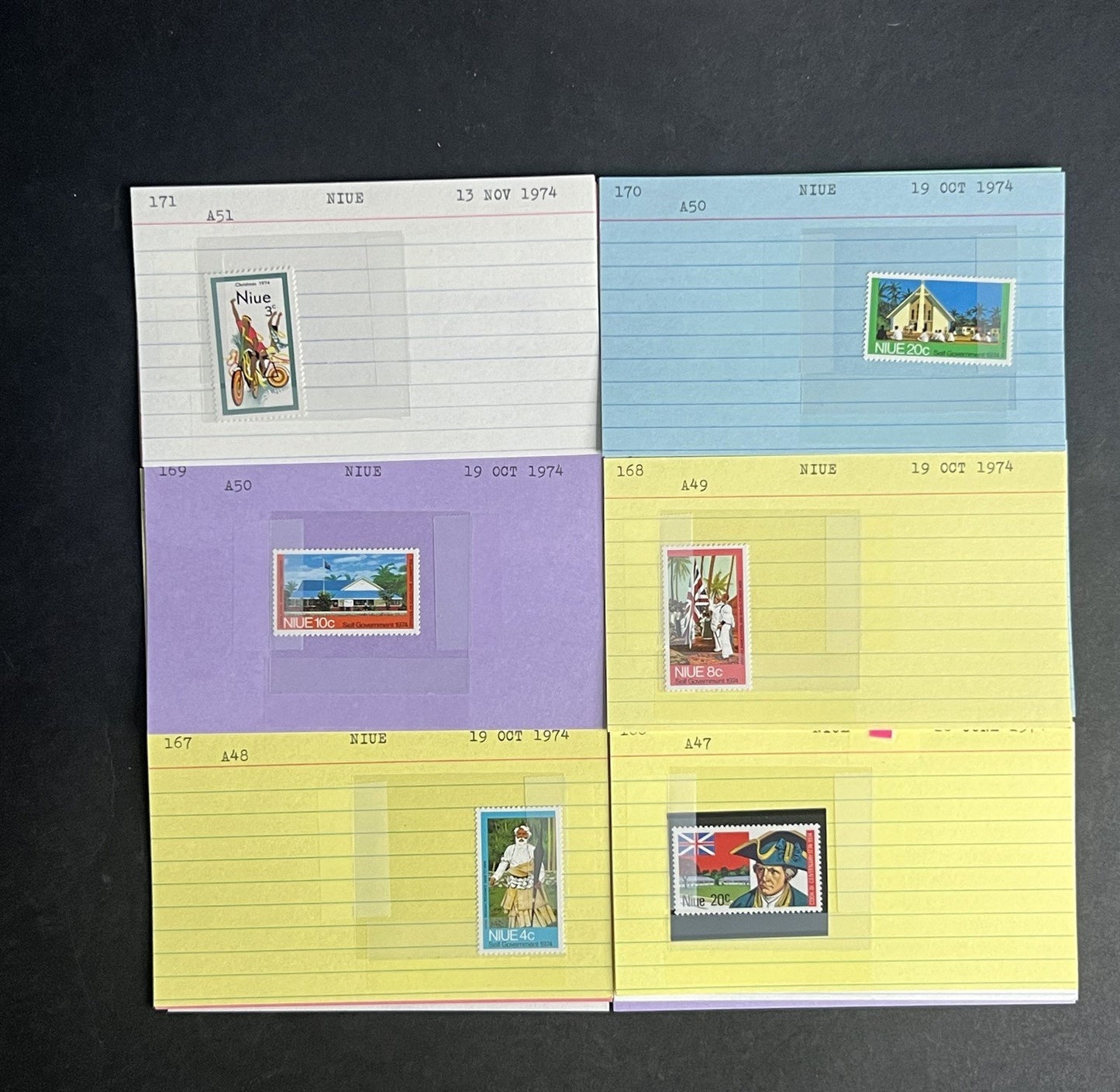 Niue Stamp Collection Dealer Cards $239 CV Mint & Used ZAYIX