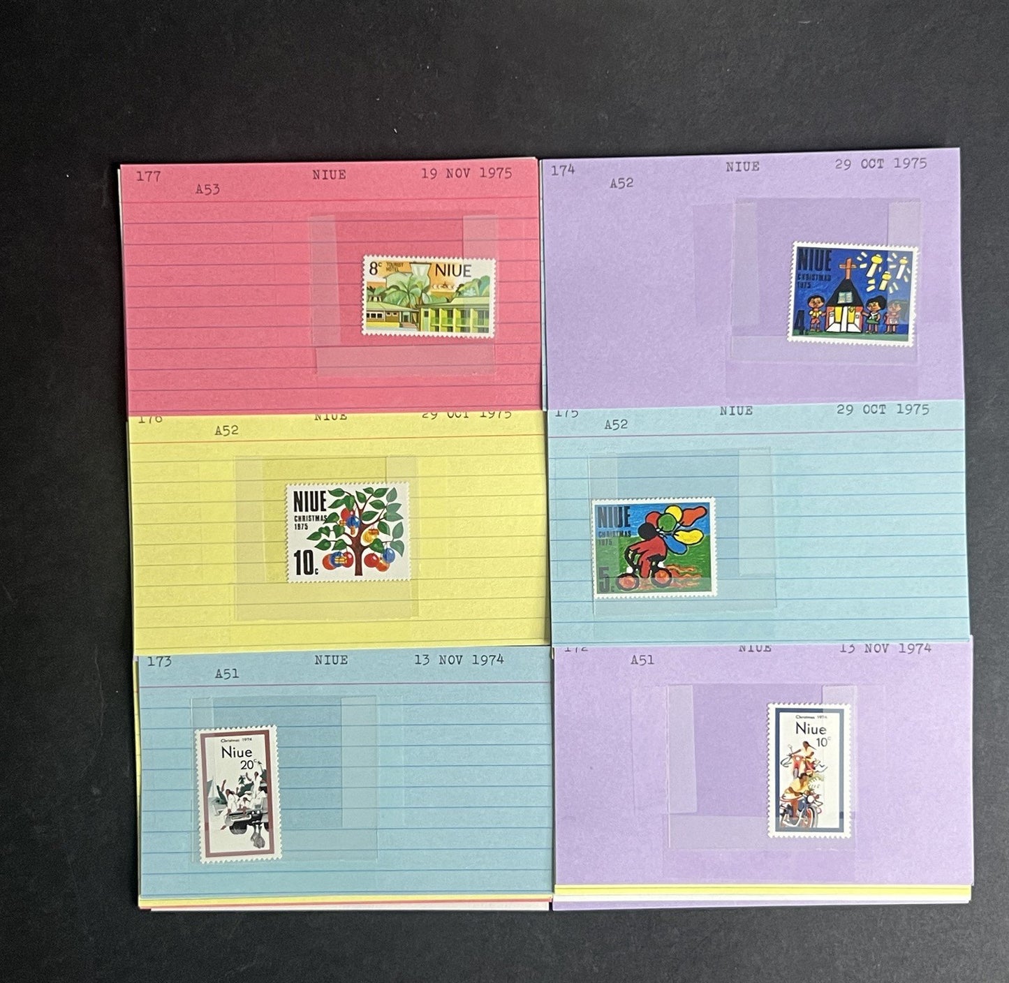 Niue Stamp Collection Dealer Cards $239 CV Mint & Used ZAYIX