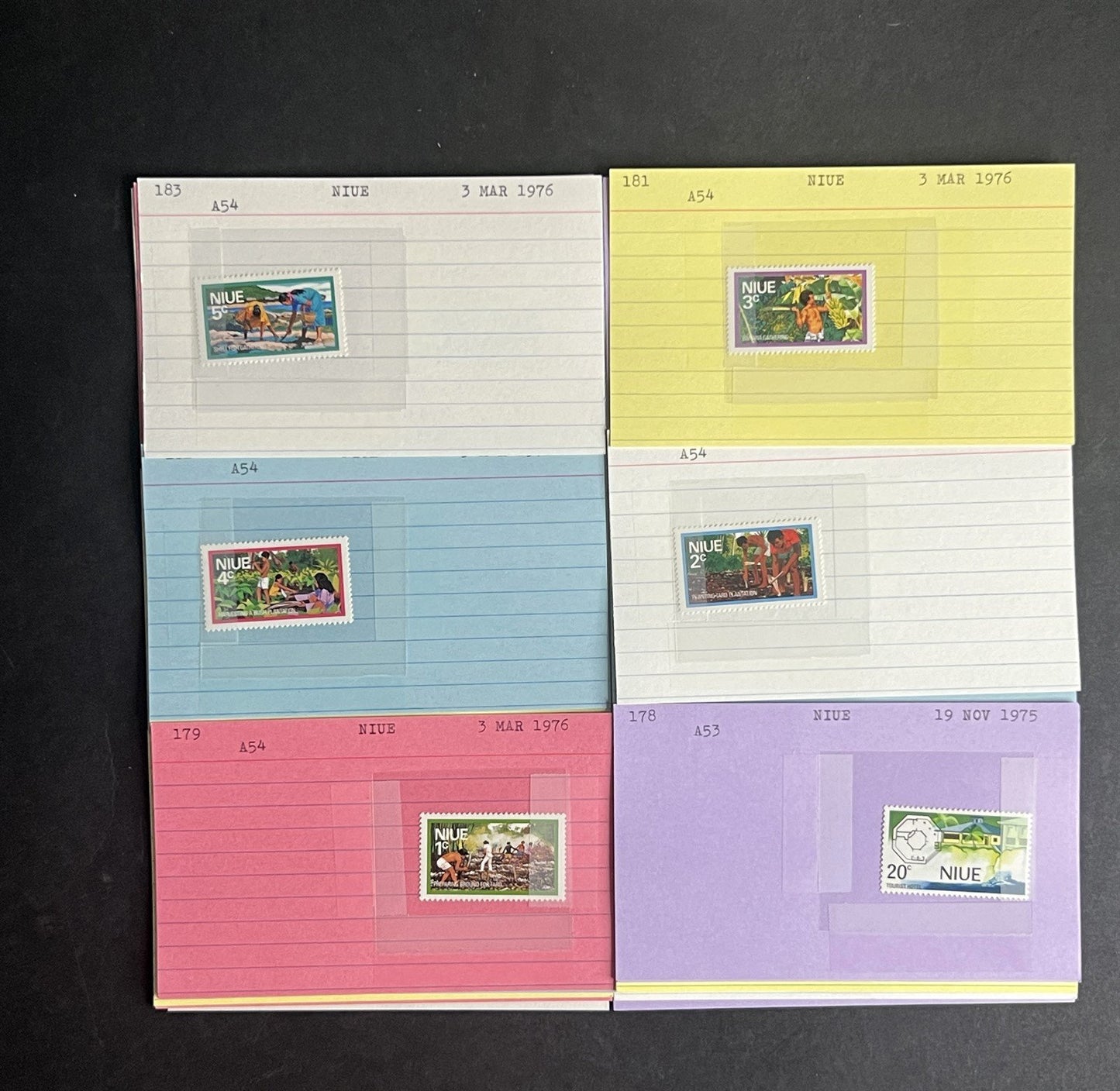 Niue Stamp Collection Dealer Cards $239 CV Mint & Used ZAYIX