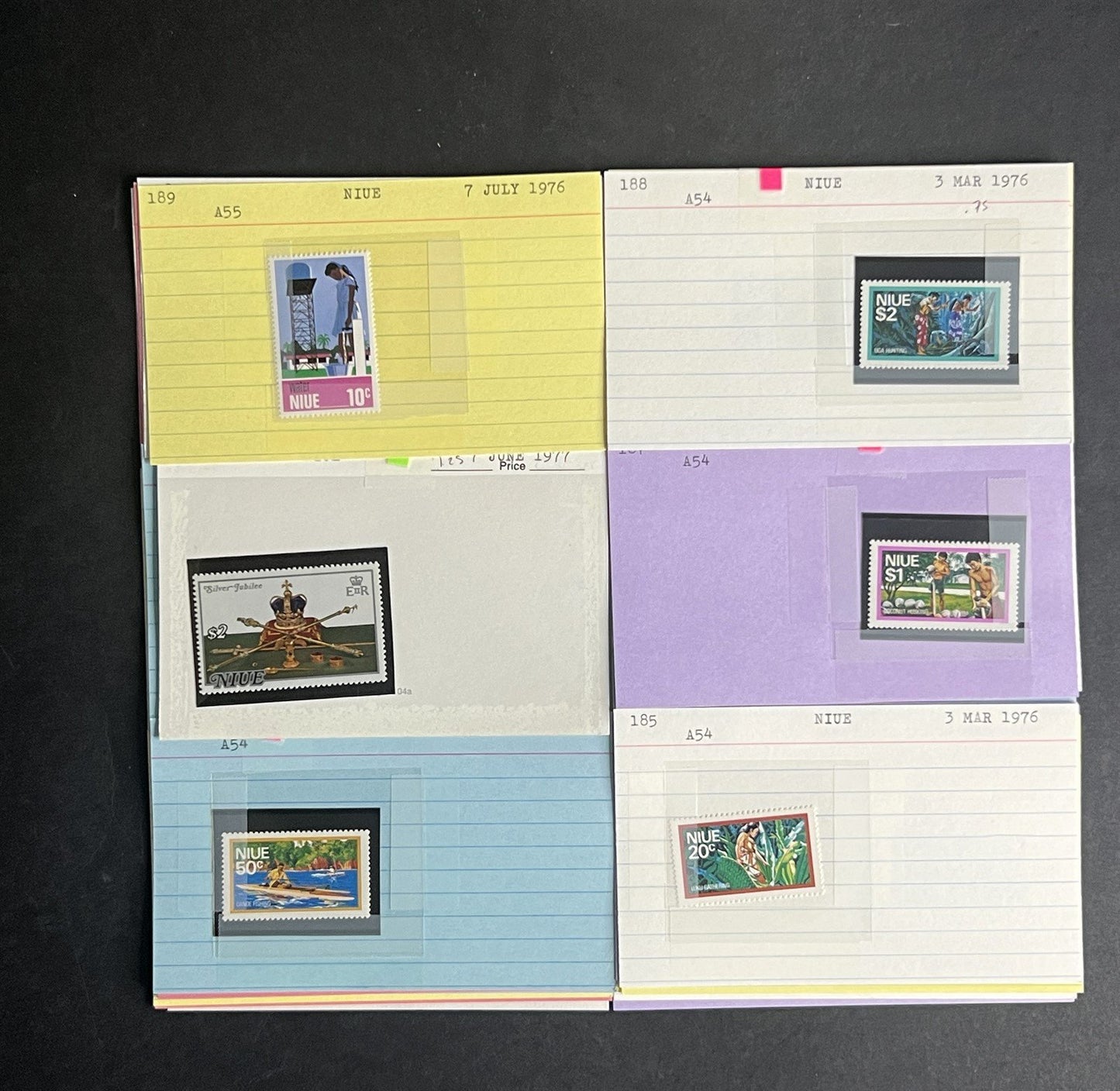 Niue Stamp Collection Dealer Cards $239 CV Mint & Used ZAYIX