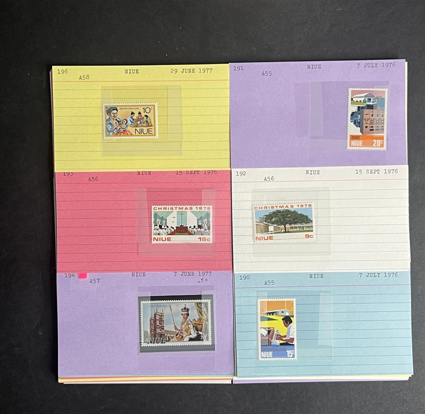 Niue Stamp Collection Dealer Cards $239 CV Mint & Used ZAYIX