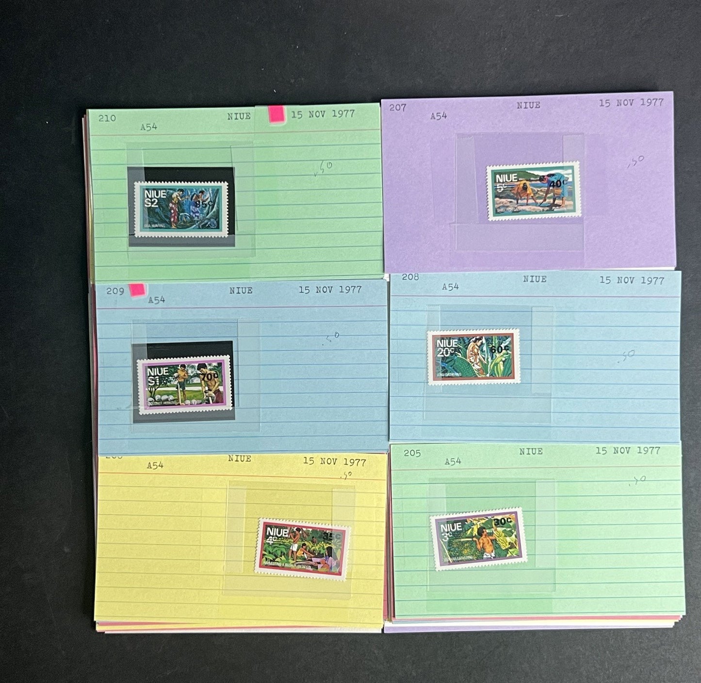 Niue Stamp Collection Dealer Cards $239 CV Mint & Used ZAYIX