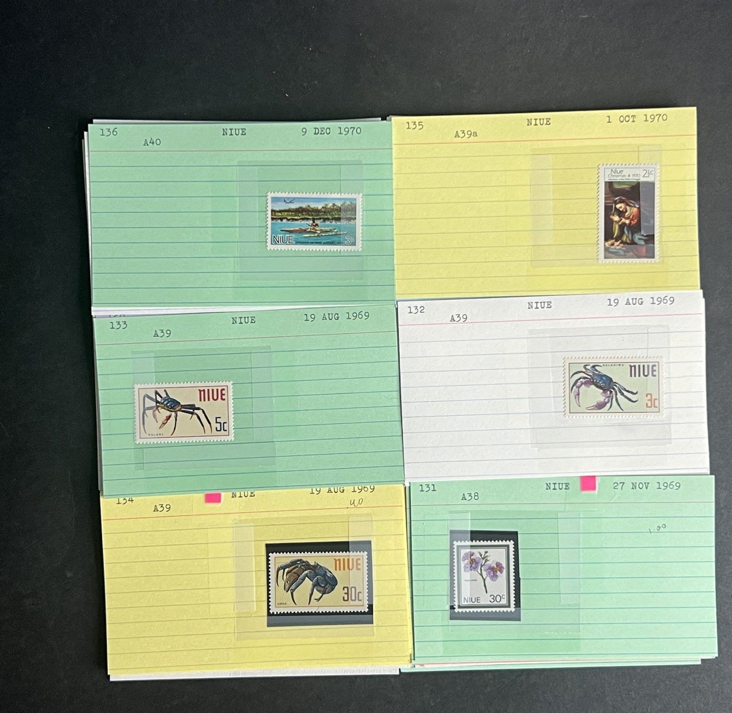 Niue Stamp Collection Dealer Cards $239 CV Mint & Used ZAYIX