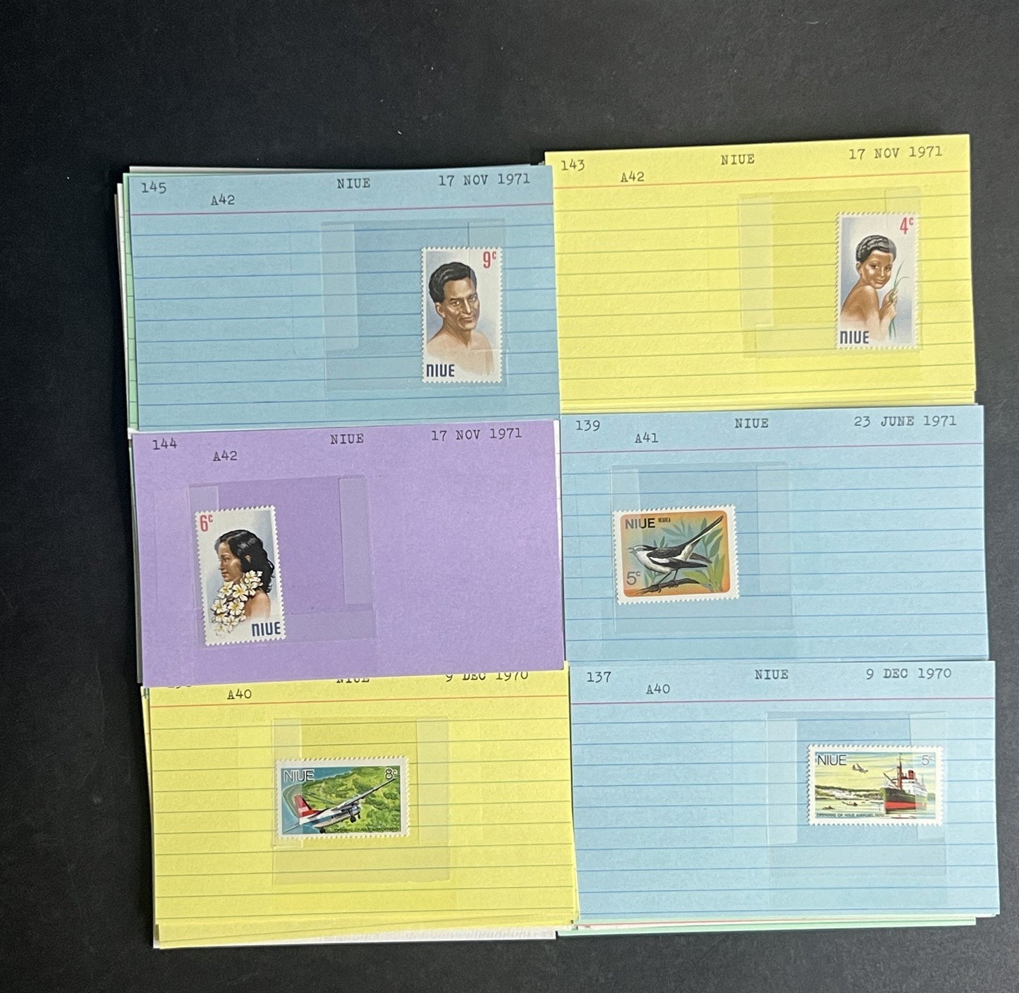 Niue Stamp Collection Dealer Cards $239 CV Mint & Used ZAYIX