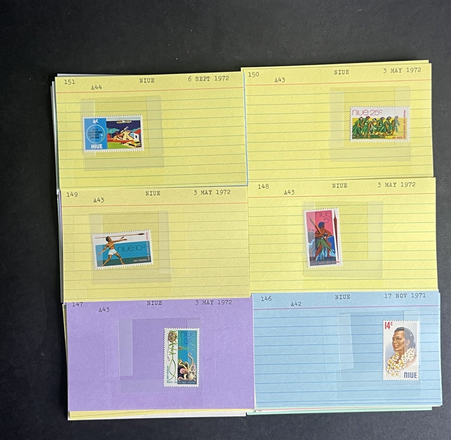 Niue Stamp Collection Dealer Cards $239 CV Mint & Used ZAYIX