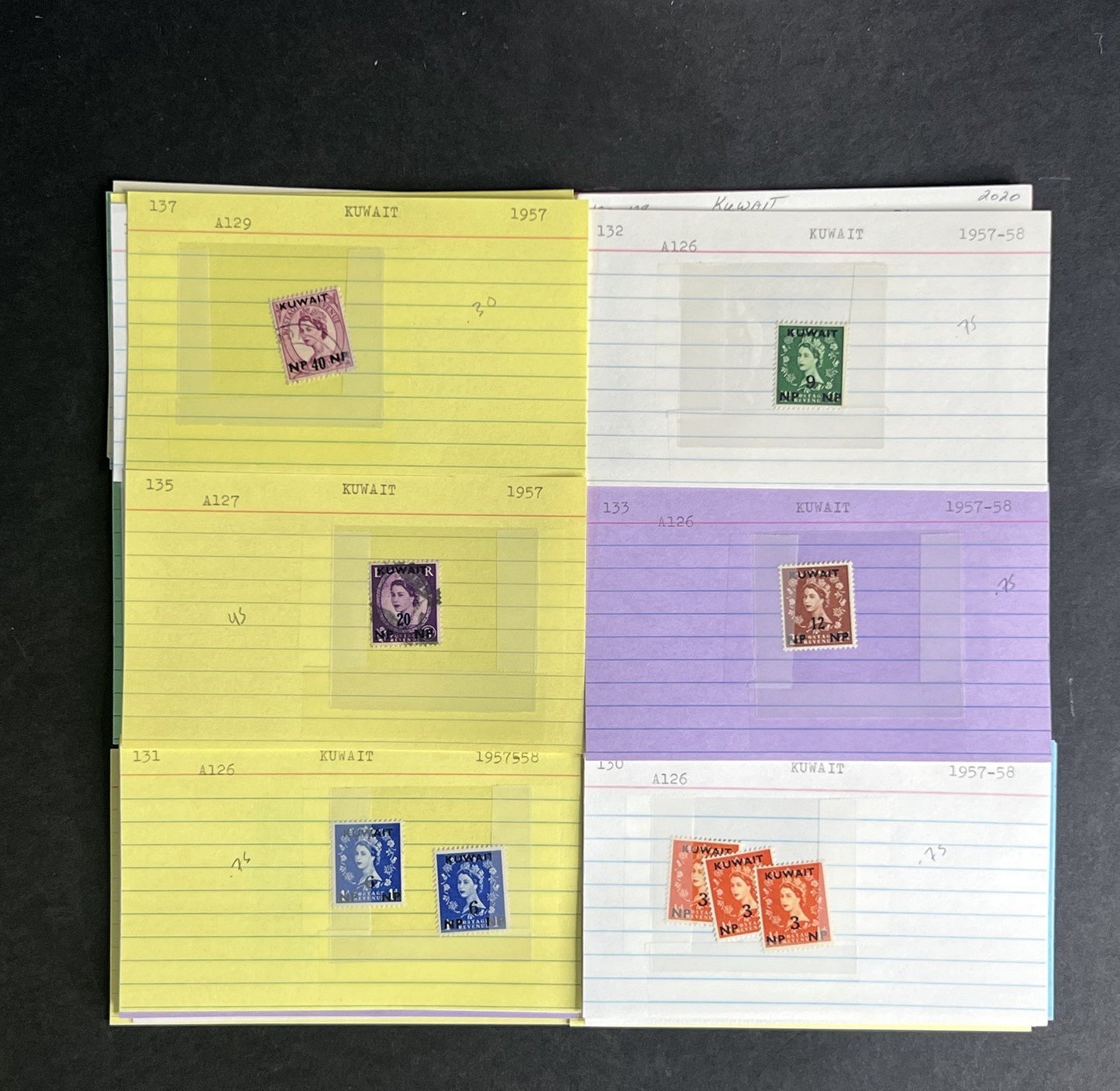 Kuwait Stamp Collection Dealer Cards $468 CV Mint & Used ZAYIX