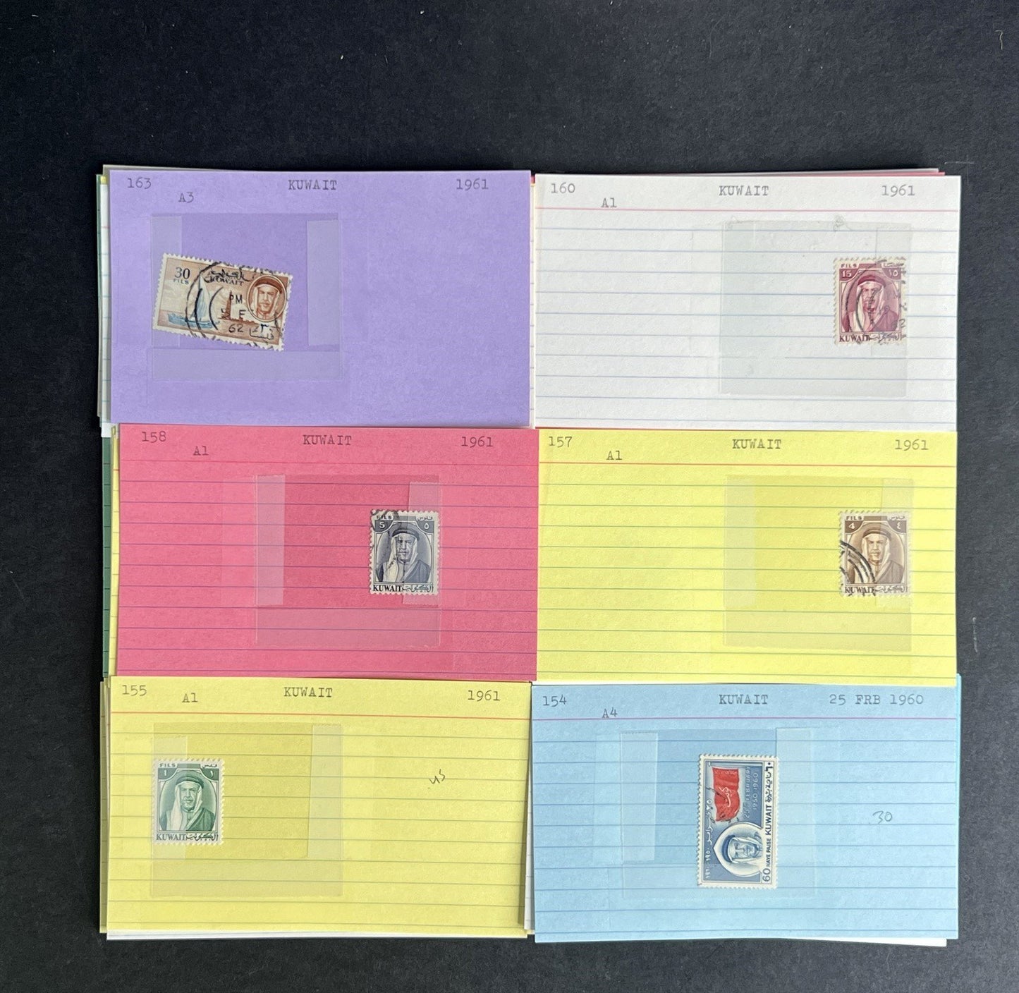 Kuwait Stamp Collection Dealer Cards $468 CV Mint & Used ZAYIX