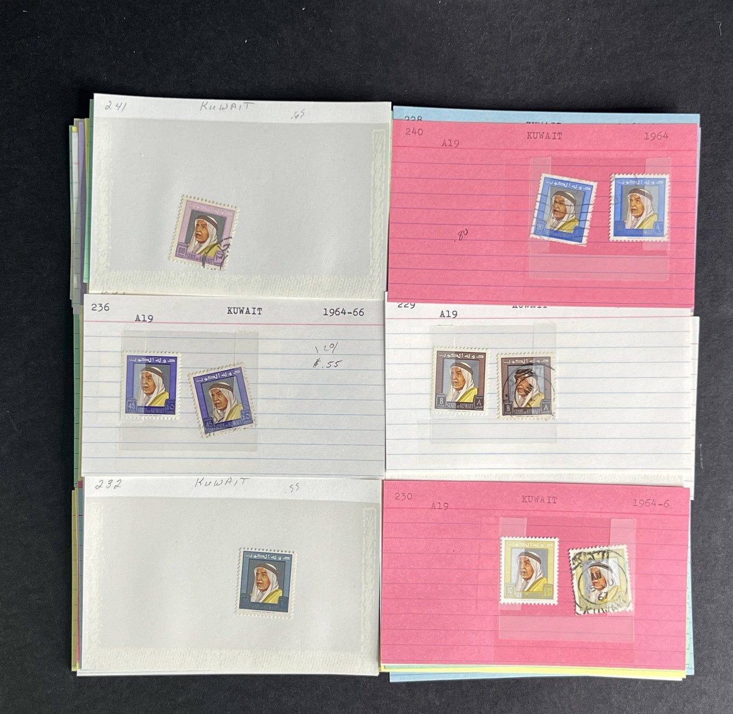 Kuwait Stamp Collection Dealer Cards $468 CV Mint & Used ZAYIX