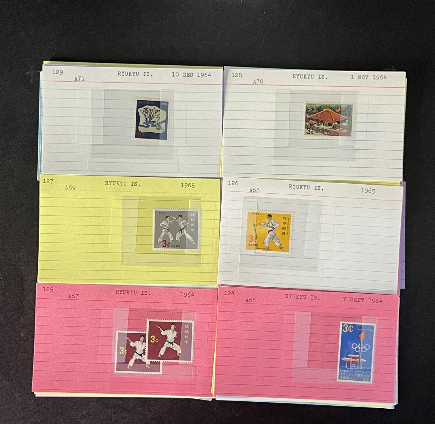 Ryukyu Island Stamp Collection Dealer Cards $120 CV Mint & Used ZAYIX