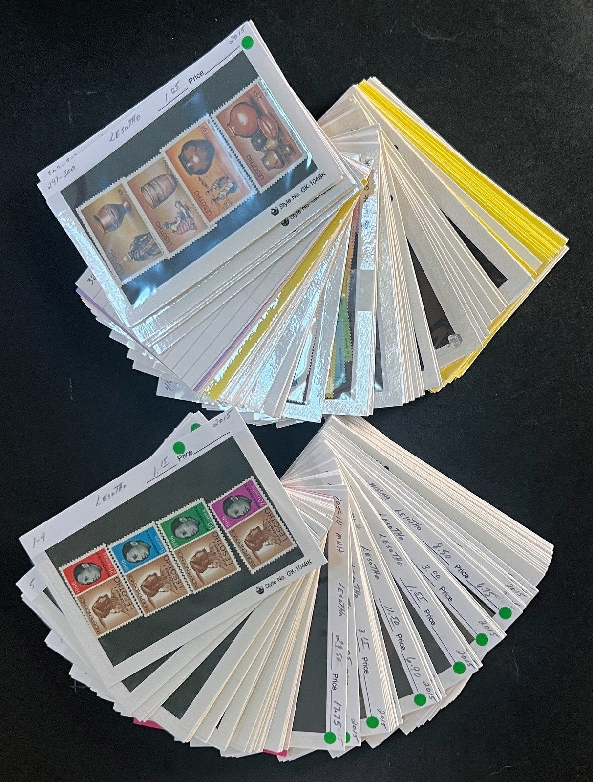 Lesotho Stamp Collection Dealer Cards $588 CV Mint & Used ZAYIX