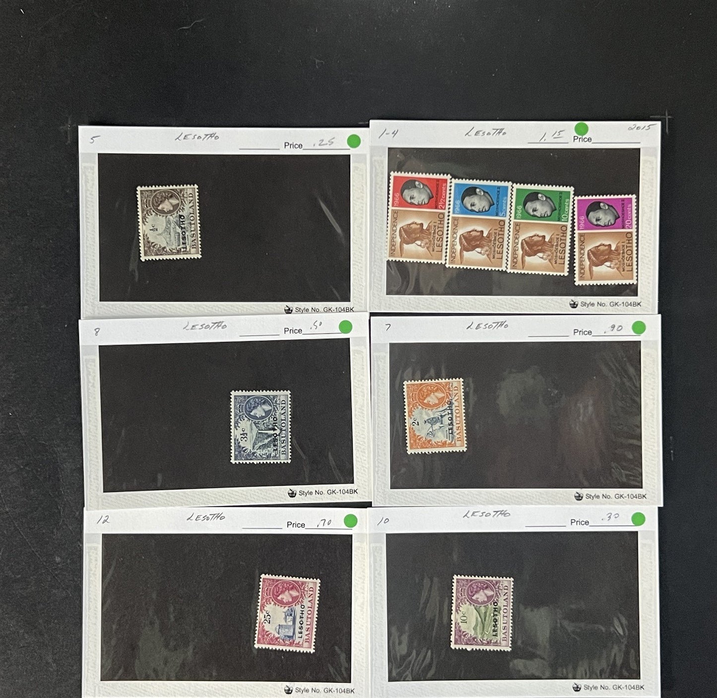 Lesotho Stamp Collection Dealer Cards $588 CV Mint & Used ZAYIX