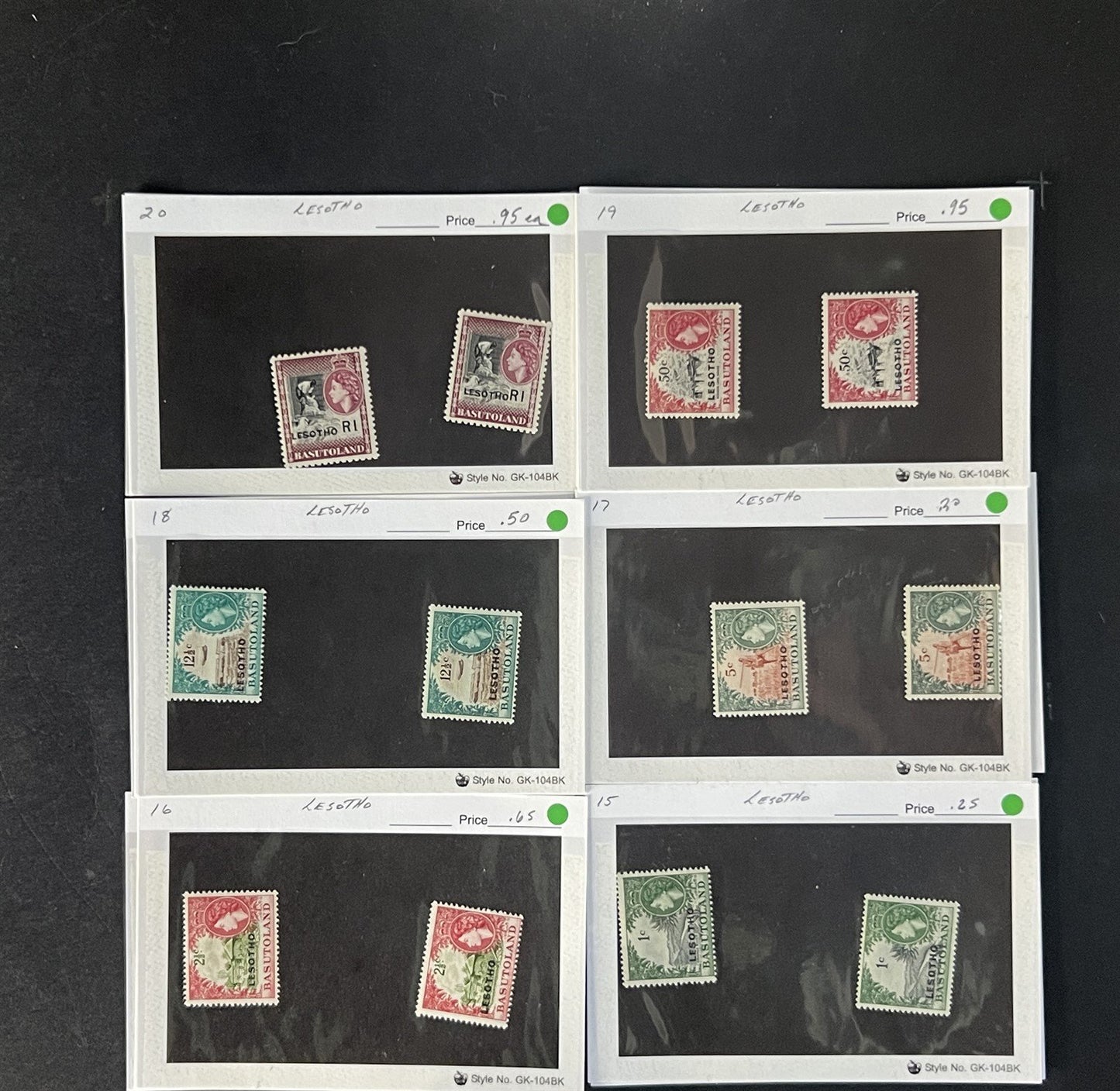 Lesotho Stamp Collection Dealer Cards $588 CV Mint & Used ZAYIX