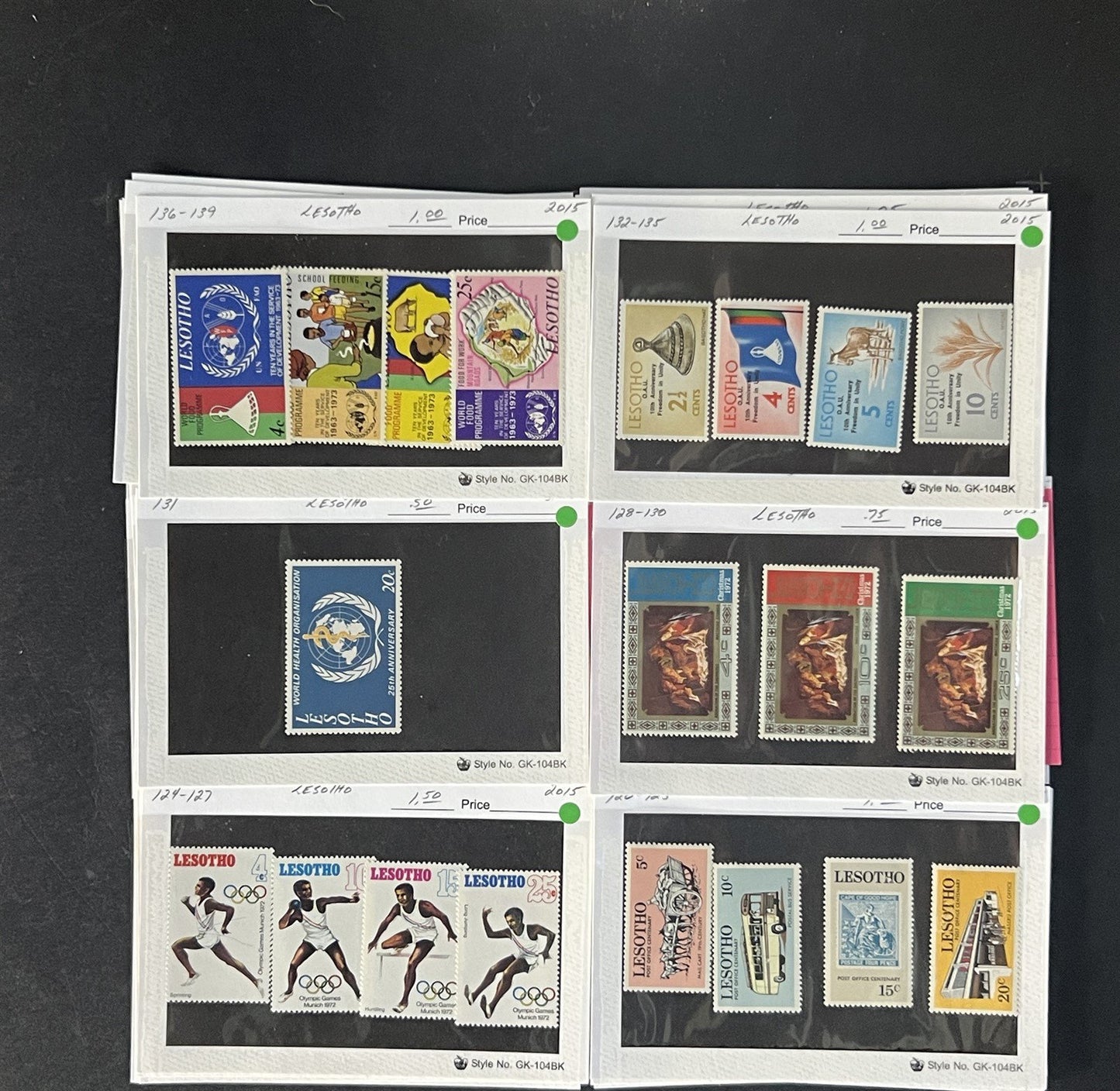 Lesotho Stamp Collection Dealer Cards $588 CV Mint & Used ZAYIX